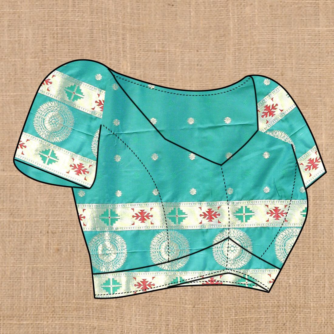 Soft Paithani silk saree with zari weawing design and Rich Meenakari weawing Pallu with zari weawing border & tessels attach at Pallu end , Blouse :- Silk weawing Blouse piece
