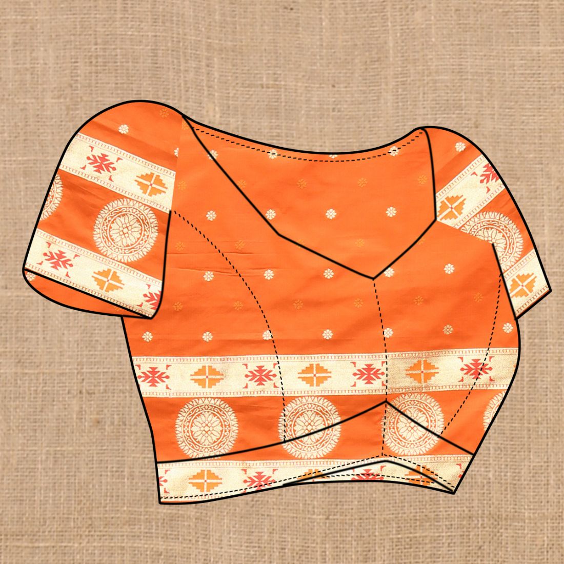 Orange Color Zari Woven Soft Paithani Silk Sarees With Rich Weaving Pallu with tassels.