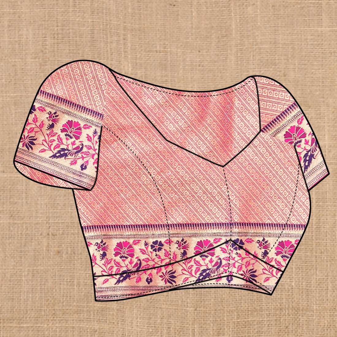 Pink Color Zari Woven Soft Paithani Silk Sarees With Rich Weaving Pallu with tassels.