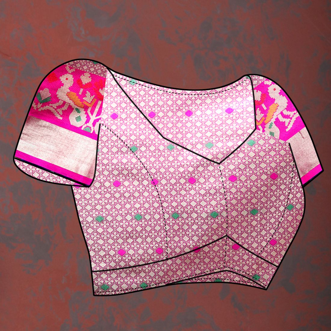Royal Blue & Pink Color Women’s Zari Woven Designer Soft Organza Silk Saree and Rich Pallu Weawing Unstitched Blouse With Blouse Piece.