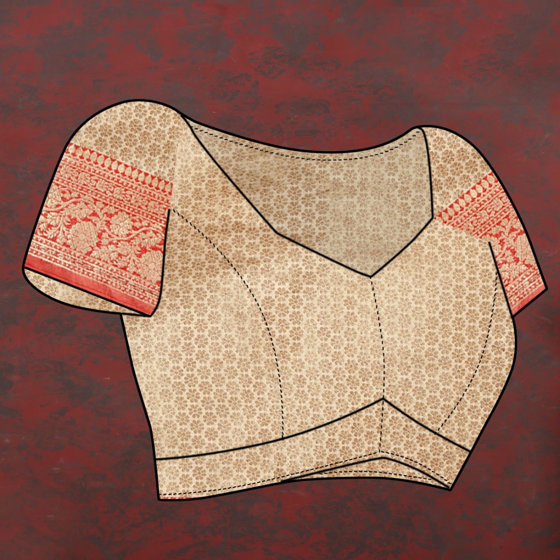 Cream Color Soft katan silk saree with copper zari weawing design and Rich Zari weawing Pallu with Unstiched Blouse piece.