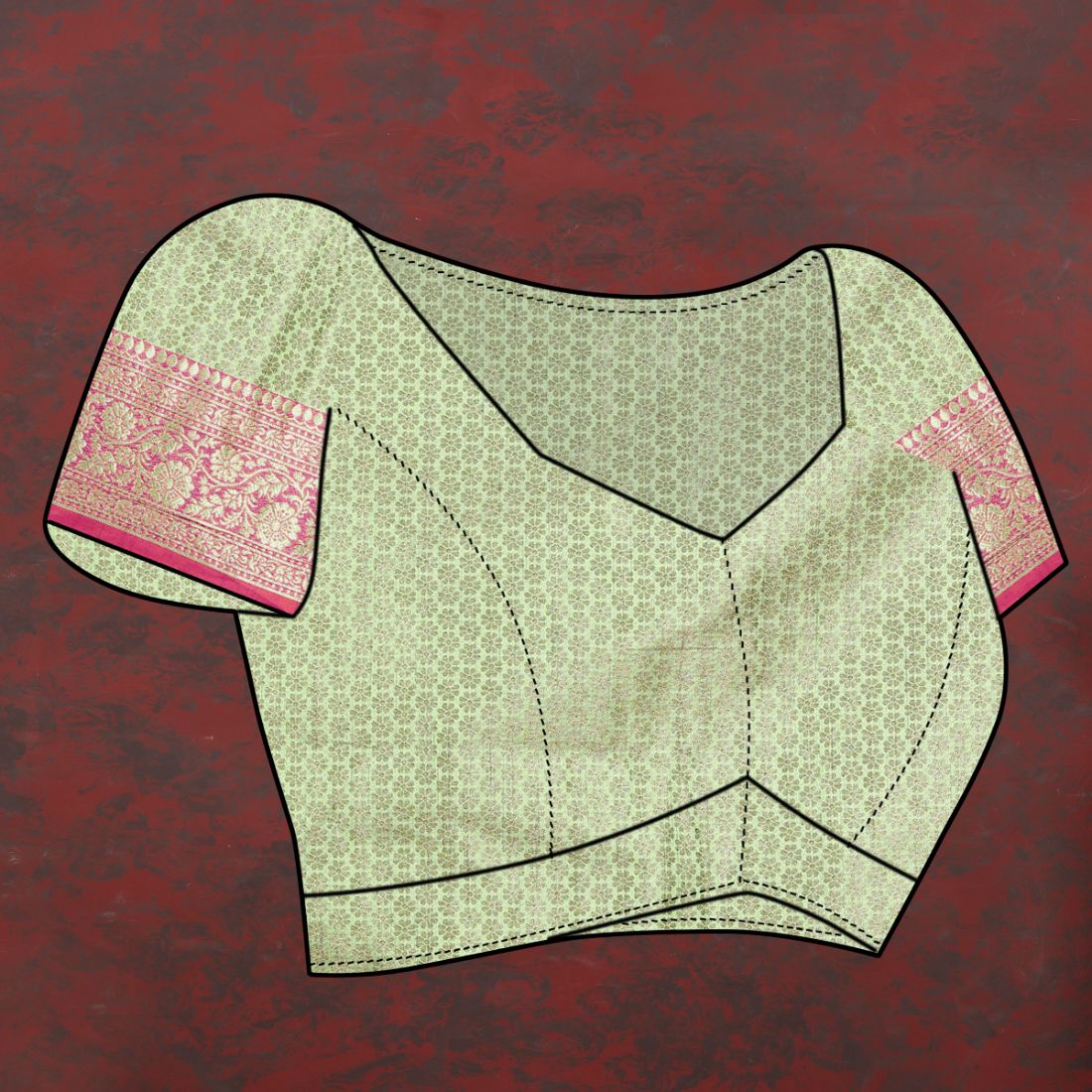 Light Green Color Soft katan silk saree with copper zari weawing design and Rich Zari weawing Pallu with Unstiched Blouse piece.