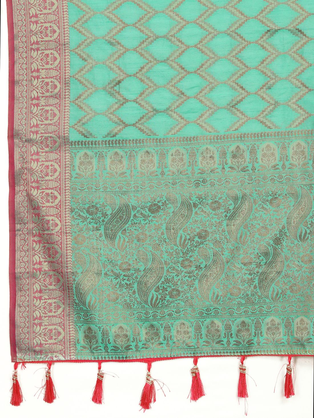 Aqua Blue Color Soft katan silk saree with copper zari weawing design and Rich Zari weawing Pallu with Unstiched Blouse piece.