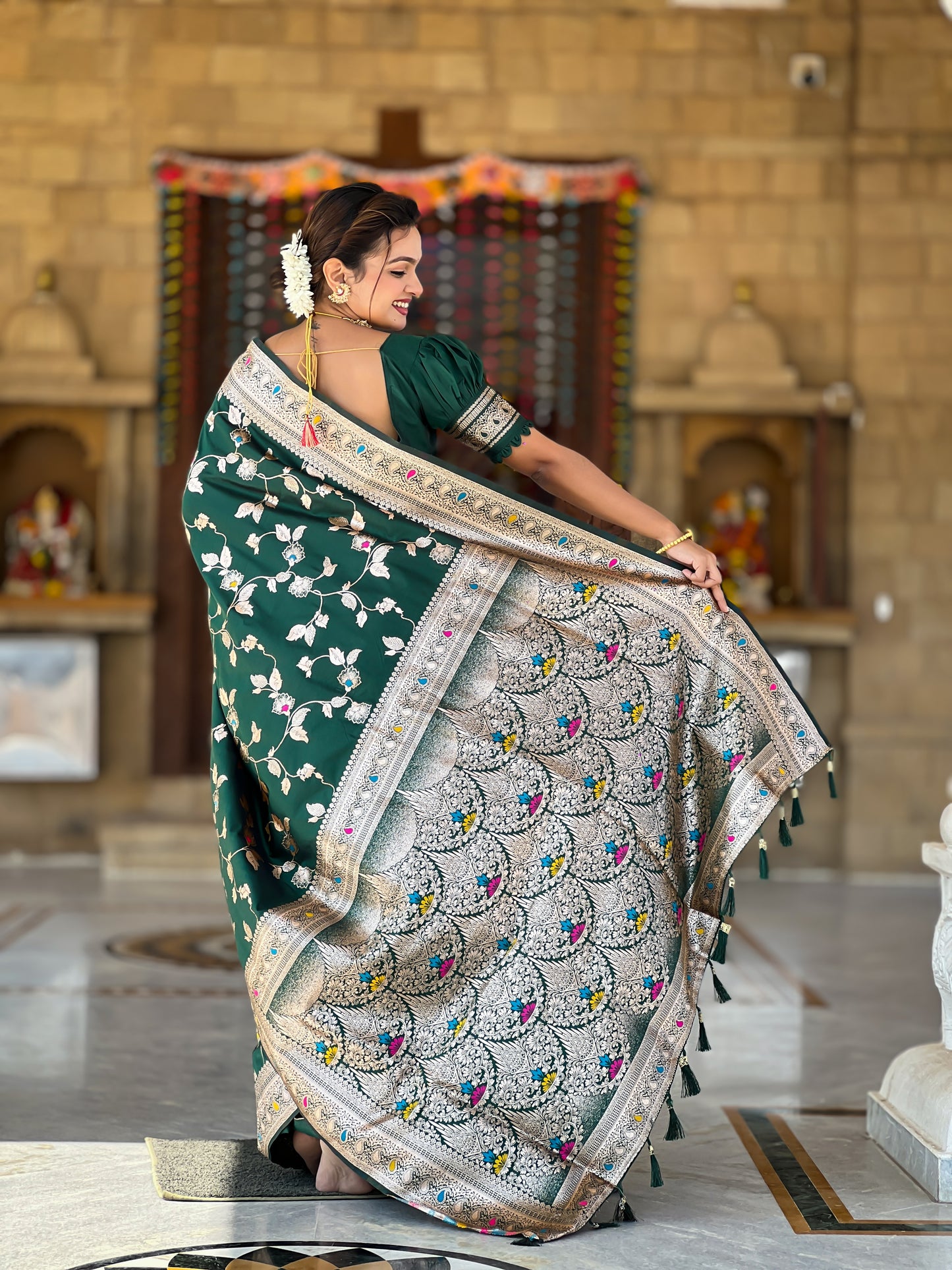 Woven Bollywood Jacquard Saree