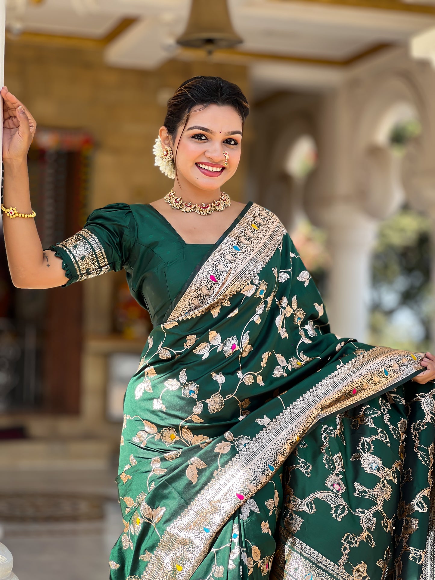 Woven Bollywood Jacquard Saree