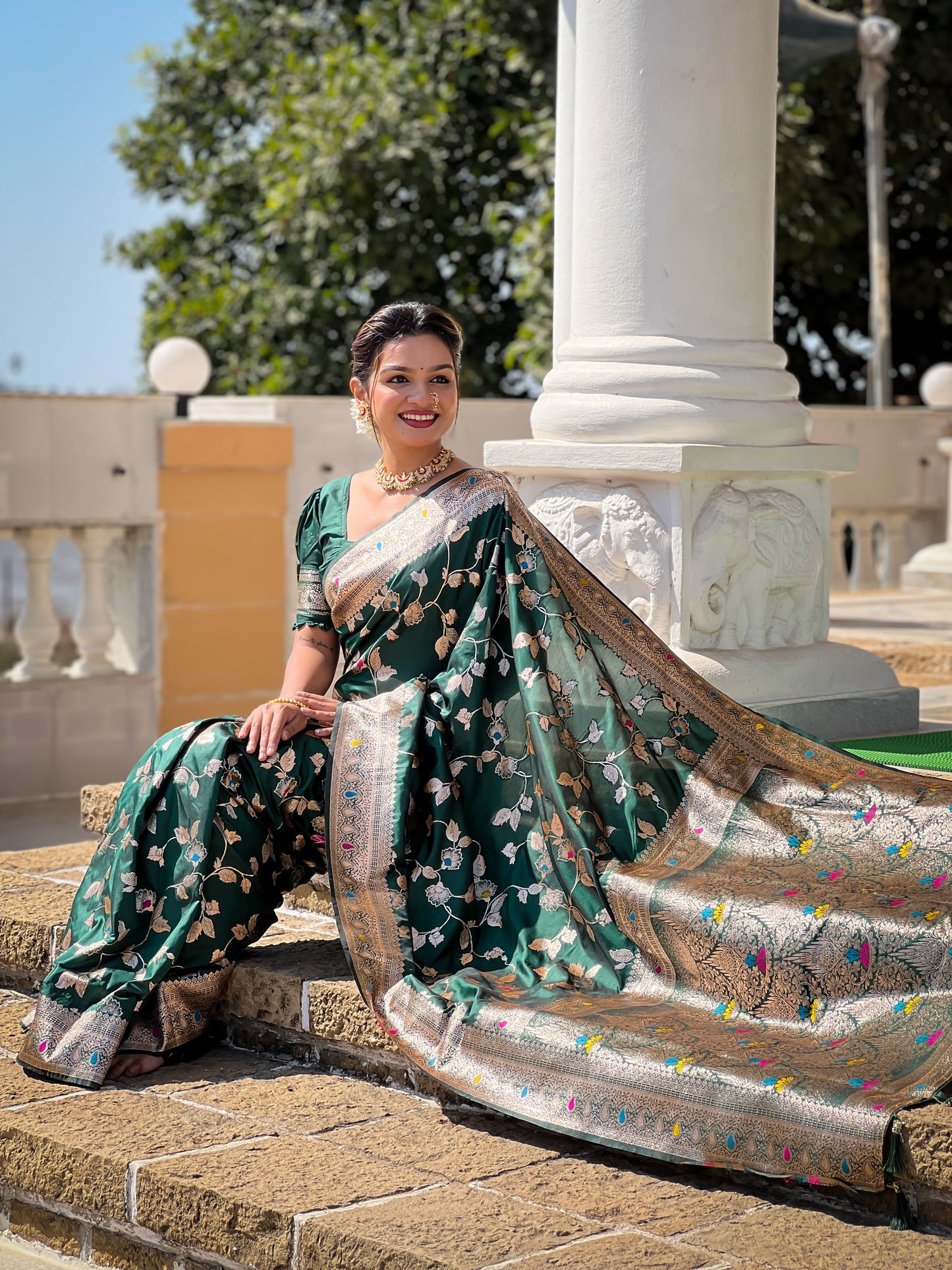 Woven Bollywood Jacquard Saree