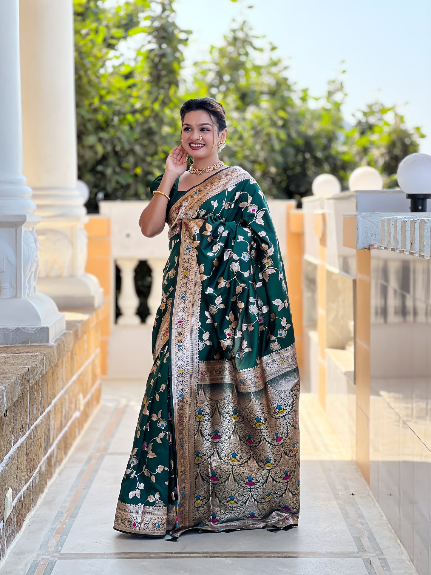 Woven Bollywood Jacquard Saree