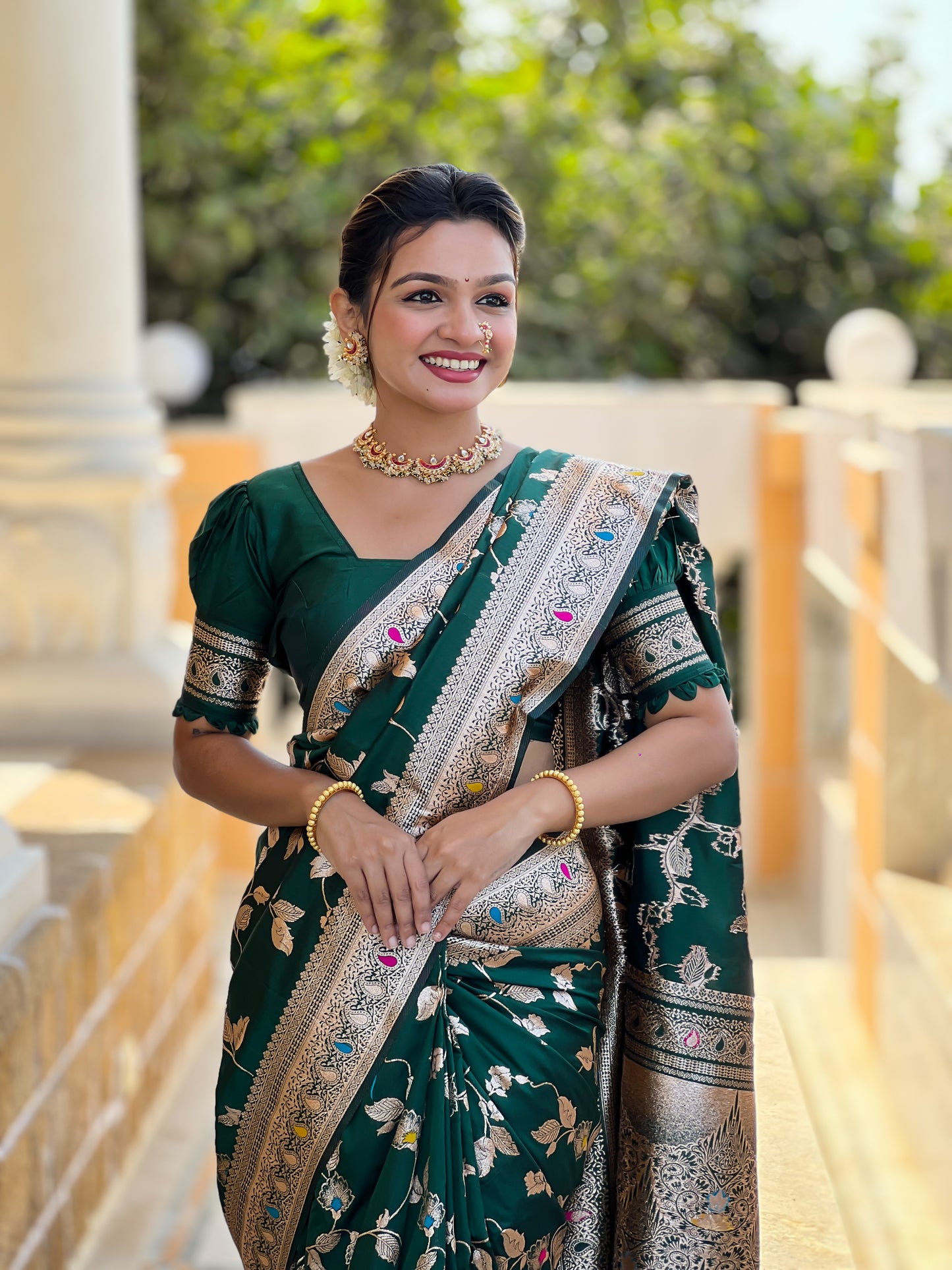 Woven Bollywood Jacquard Saree