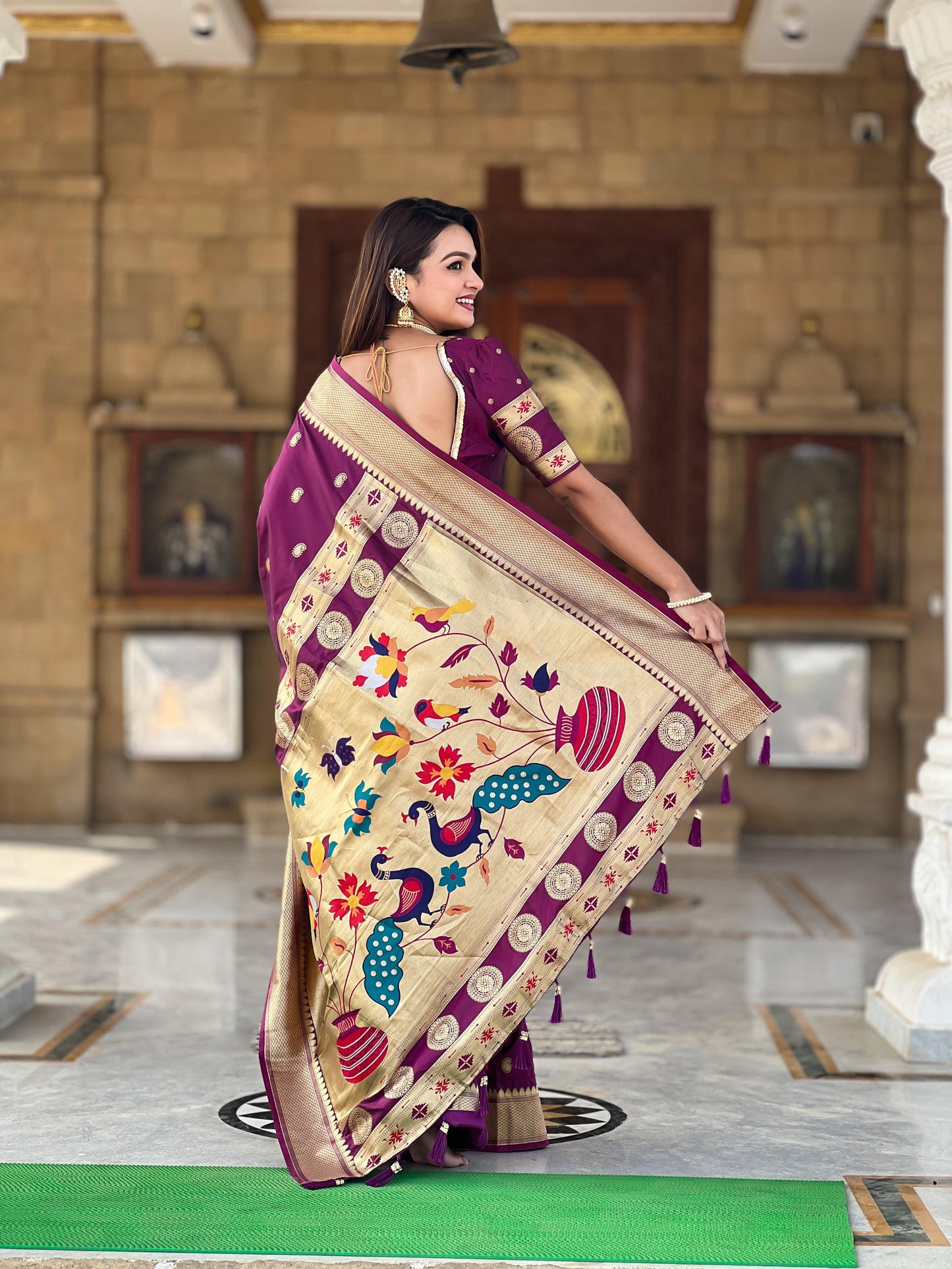 Woven Design Zari Pure Silk Paithani Saree