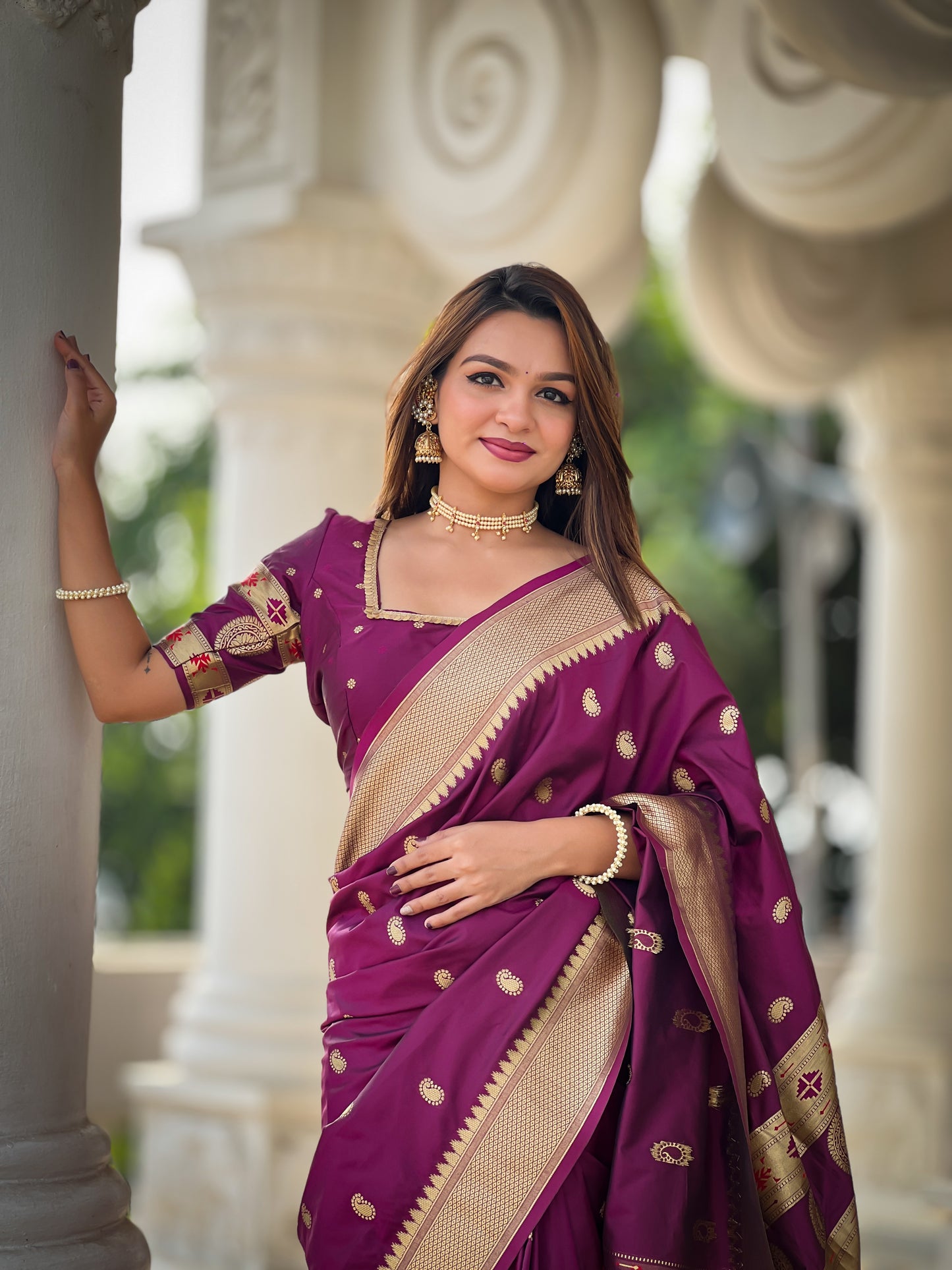 Woven Design Zari Pure Silk Paithani Saree
