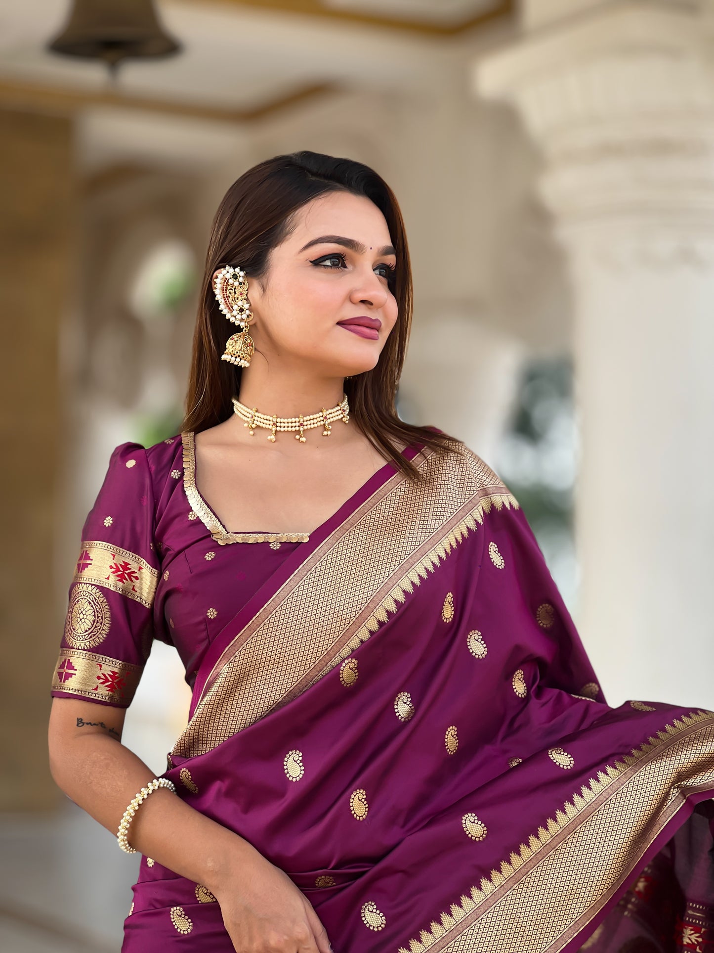 Woven Design Zari Pure Silk Paithani Saree