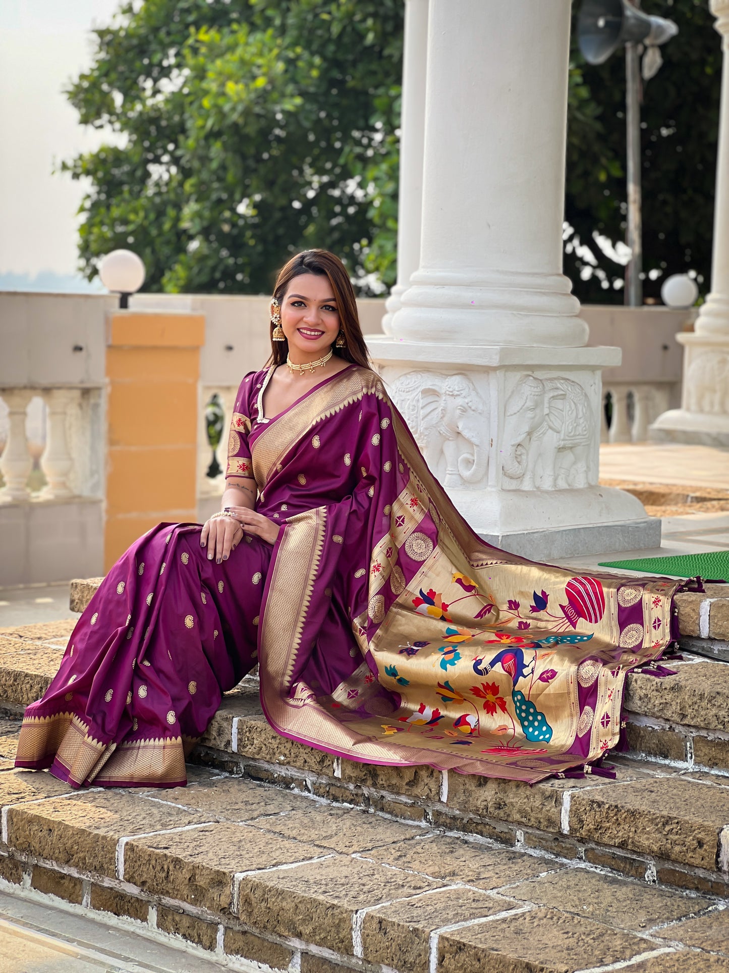 Woven Design Zari Pure Silk Paithani Saree