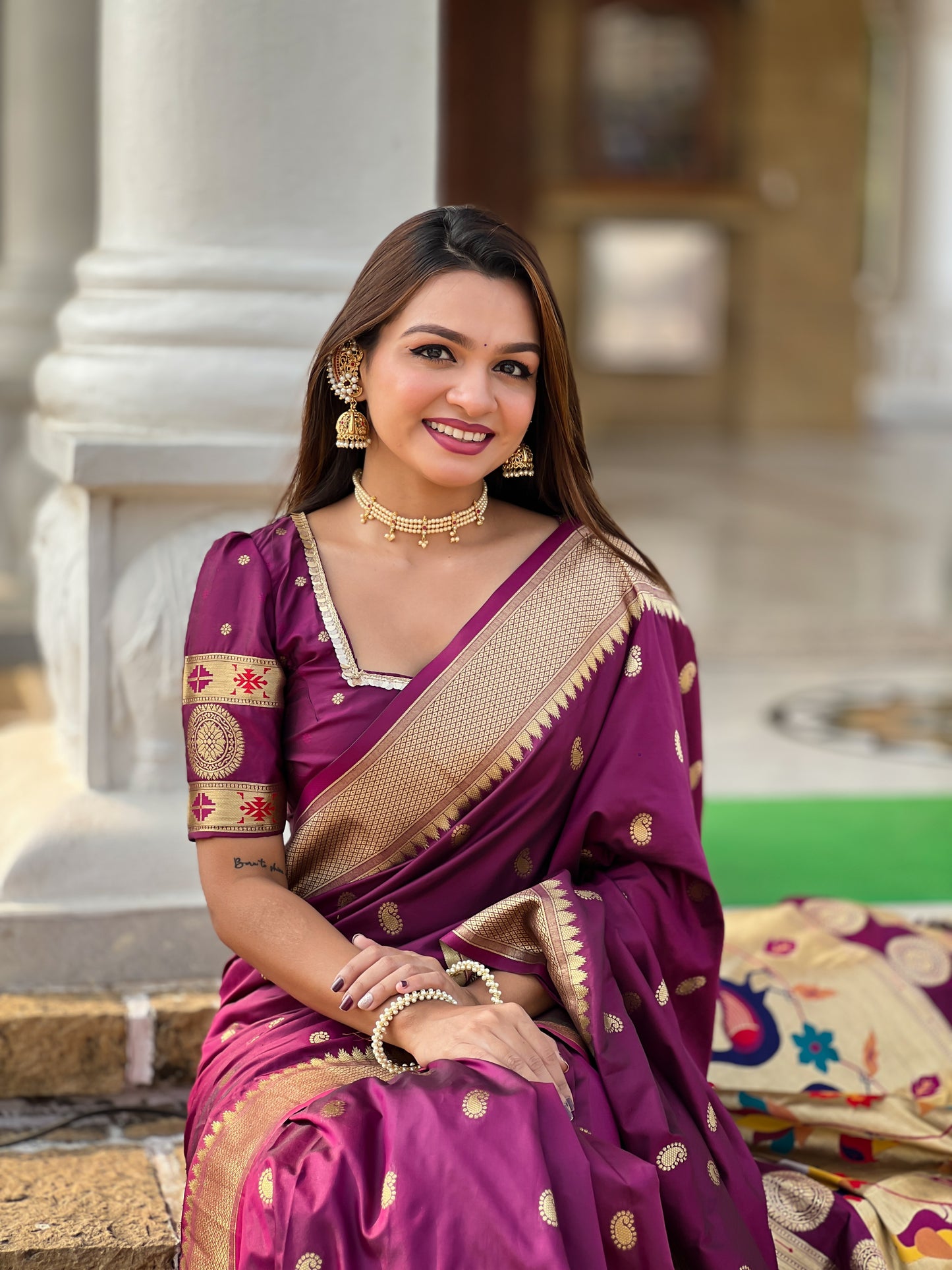 Woven Design Zari Pure Silk Paithani Saree