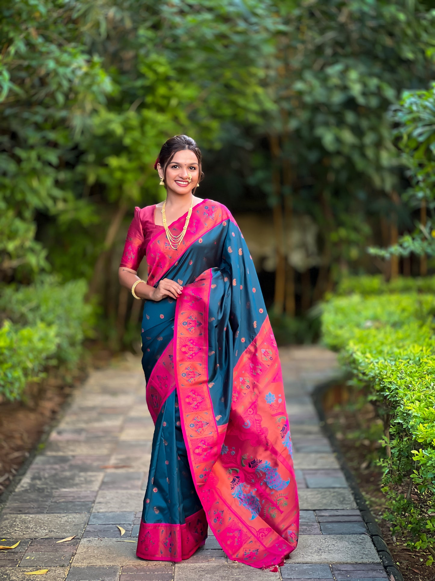 Beautiful and Attractive Paithani Art Silk Zari Work Saree