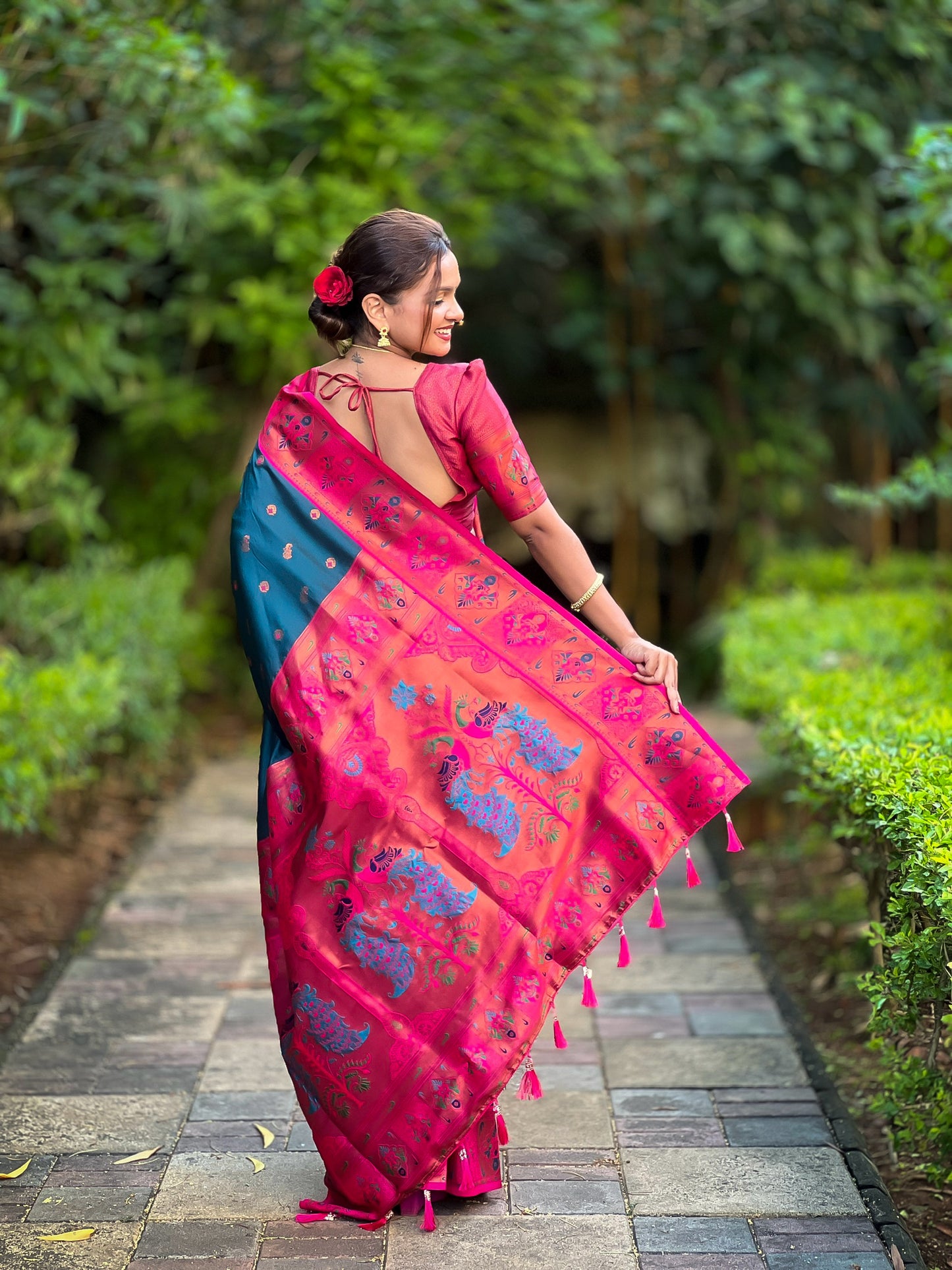 Beautiful and Attractive Paithani Art Silk Zari Work Saree