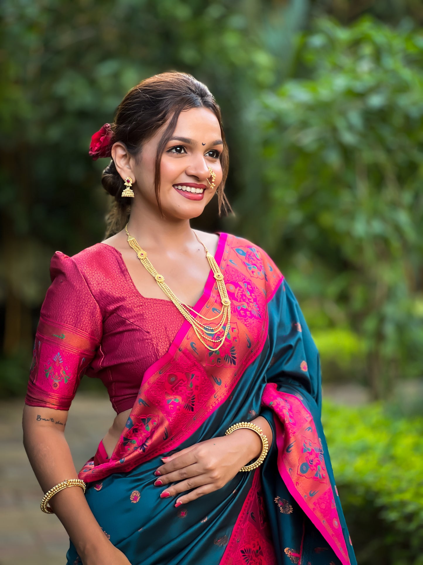 Beautiful and Attractive Paithani Art Silk Zari Work Saree