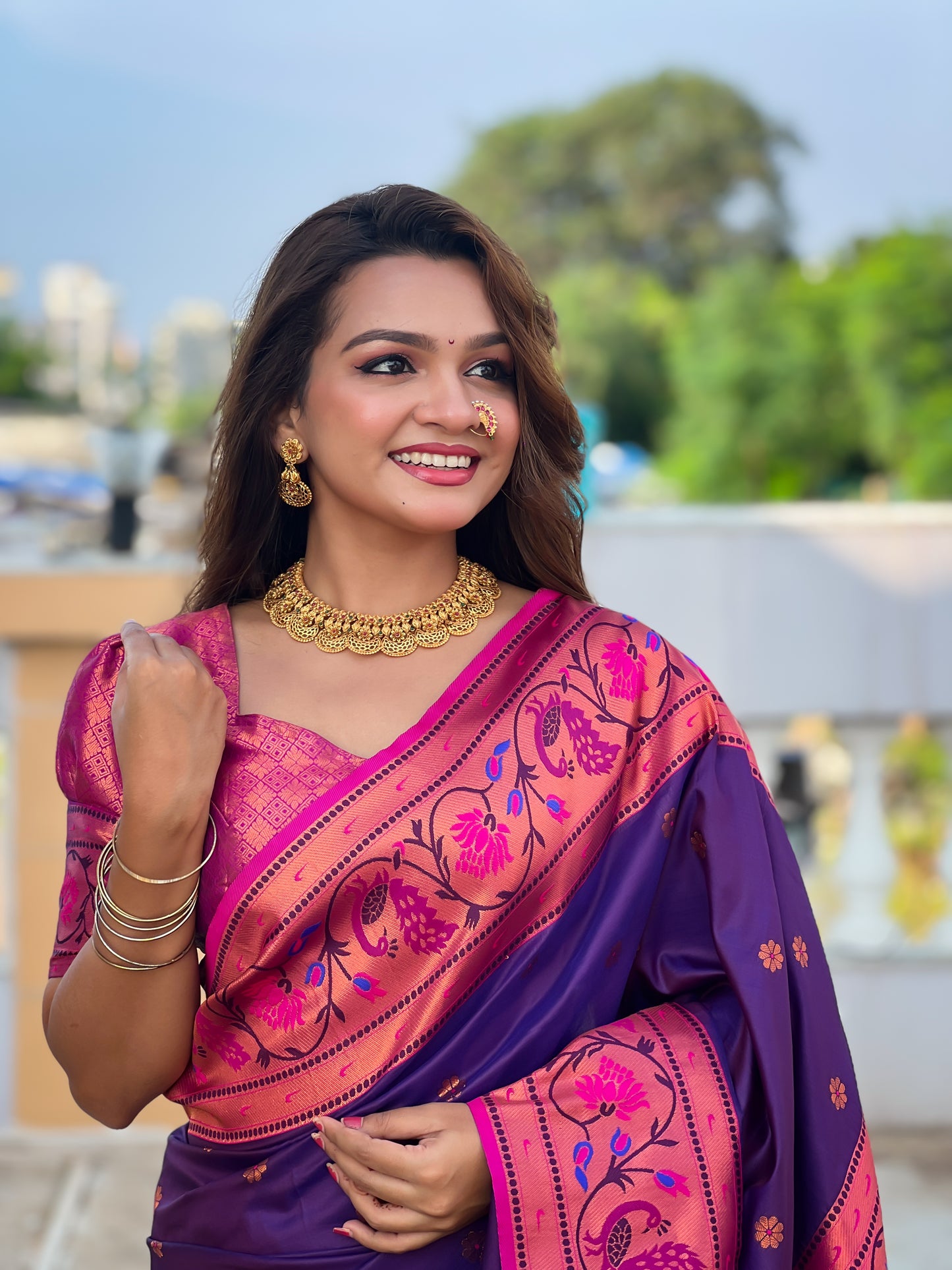 Beautiful Coin Paithani Silk Saree