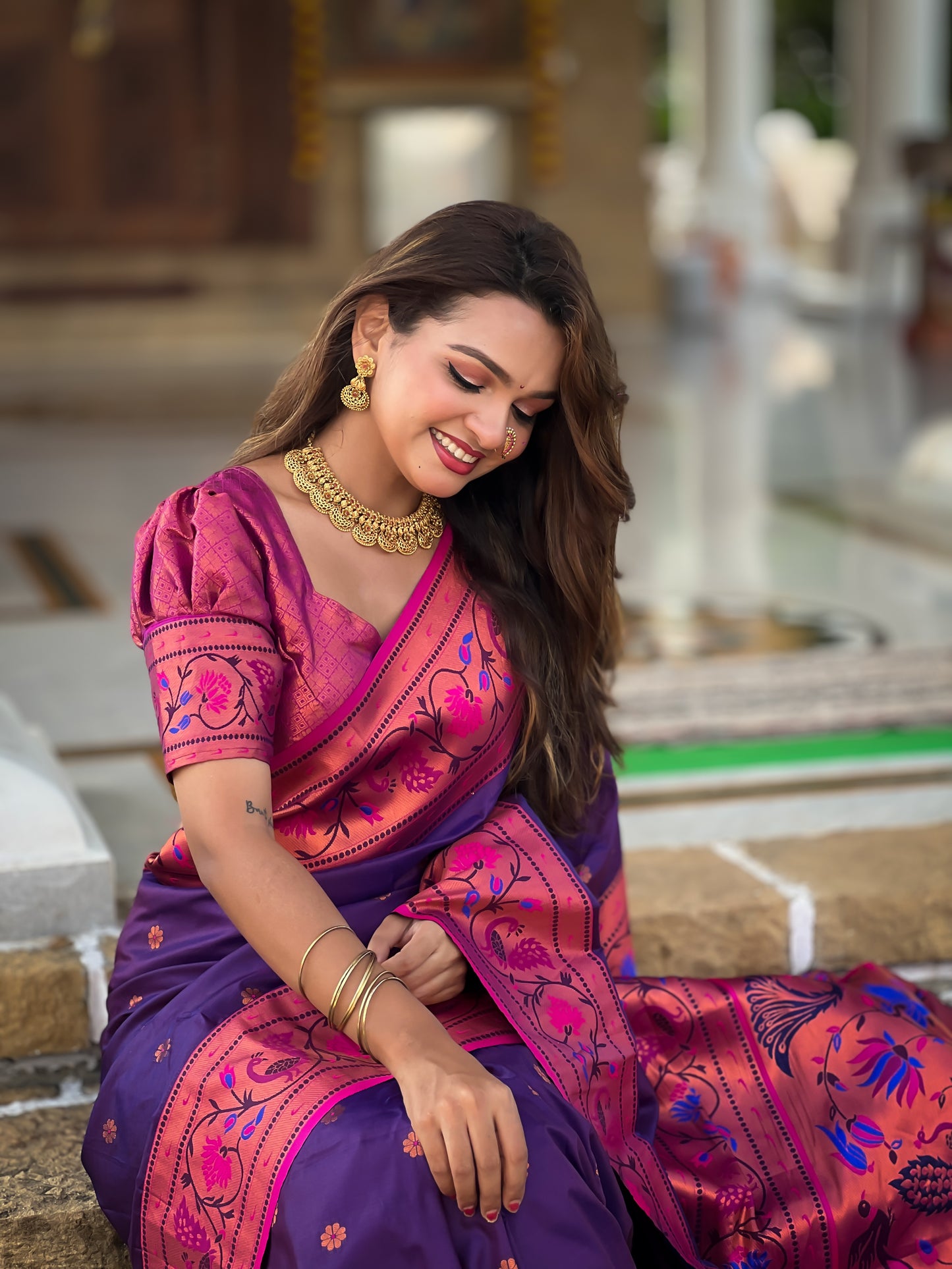 Beautiful Coin Paithani Silk Saree