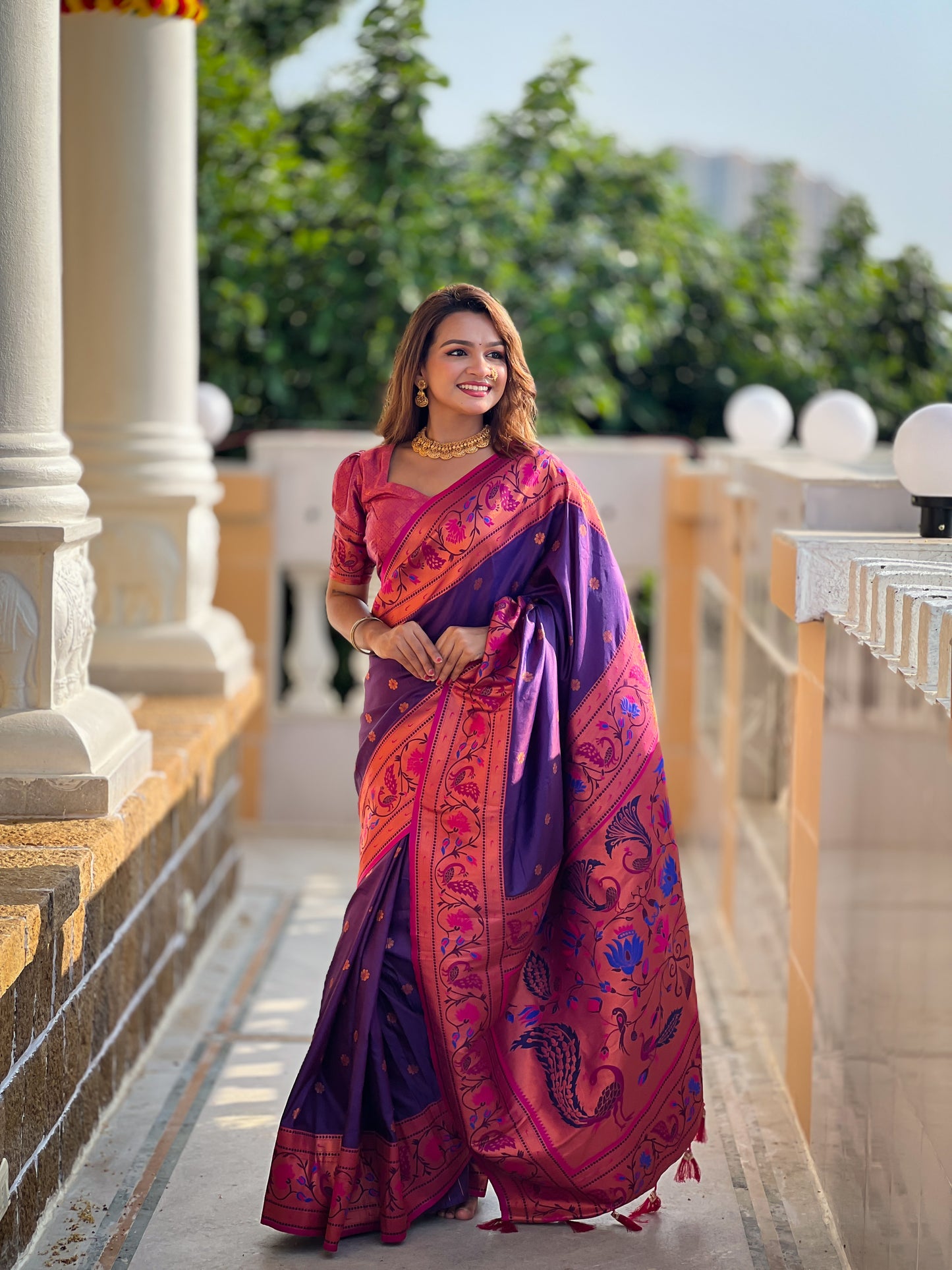Beautiful Coin Paithani Silk Saree
