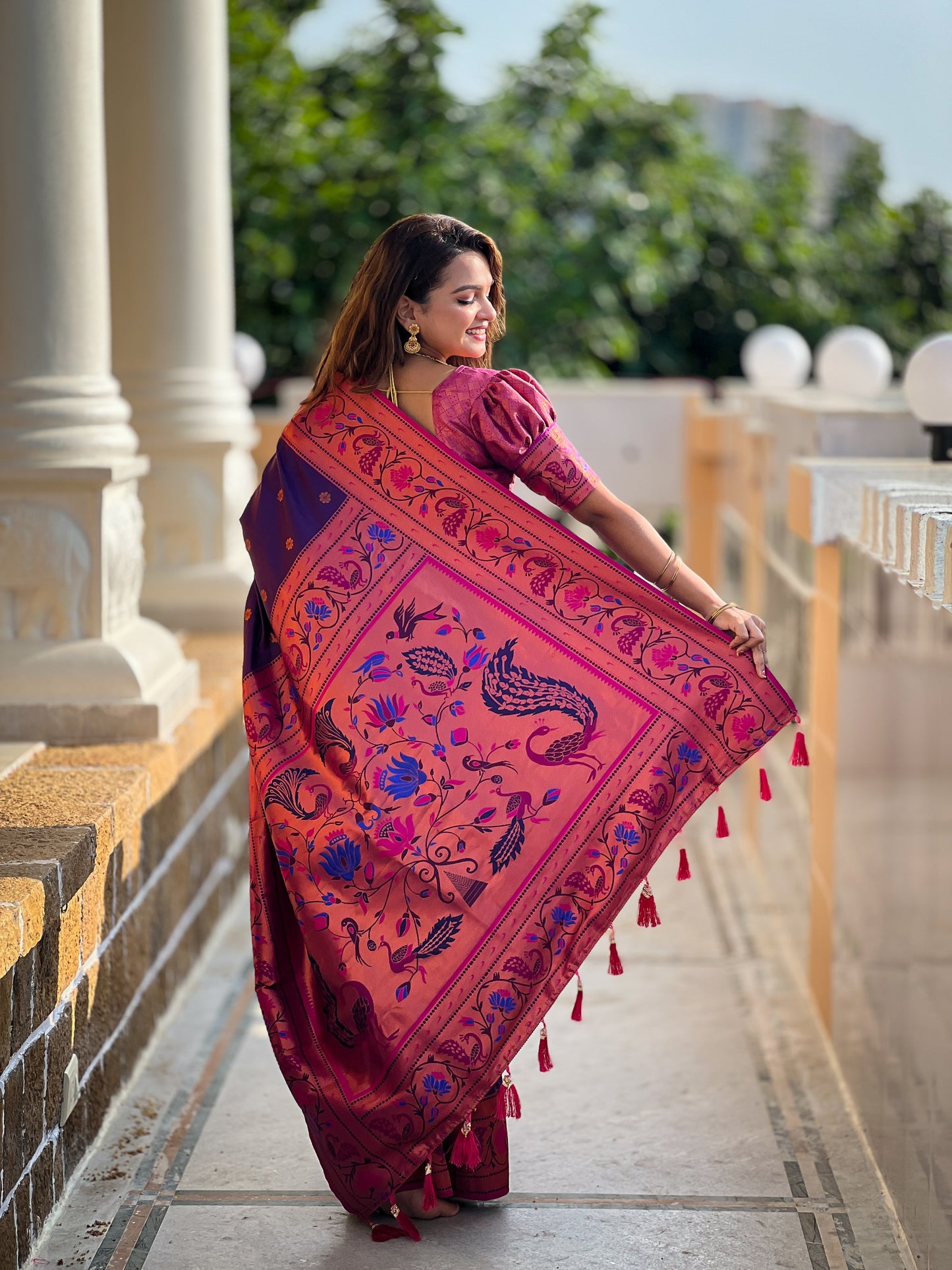 Beautiful Coin Paithani Silk Saree