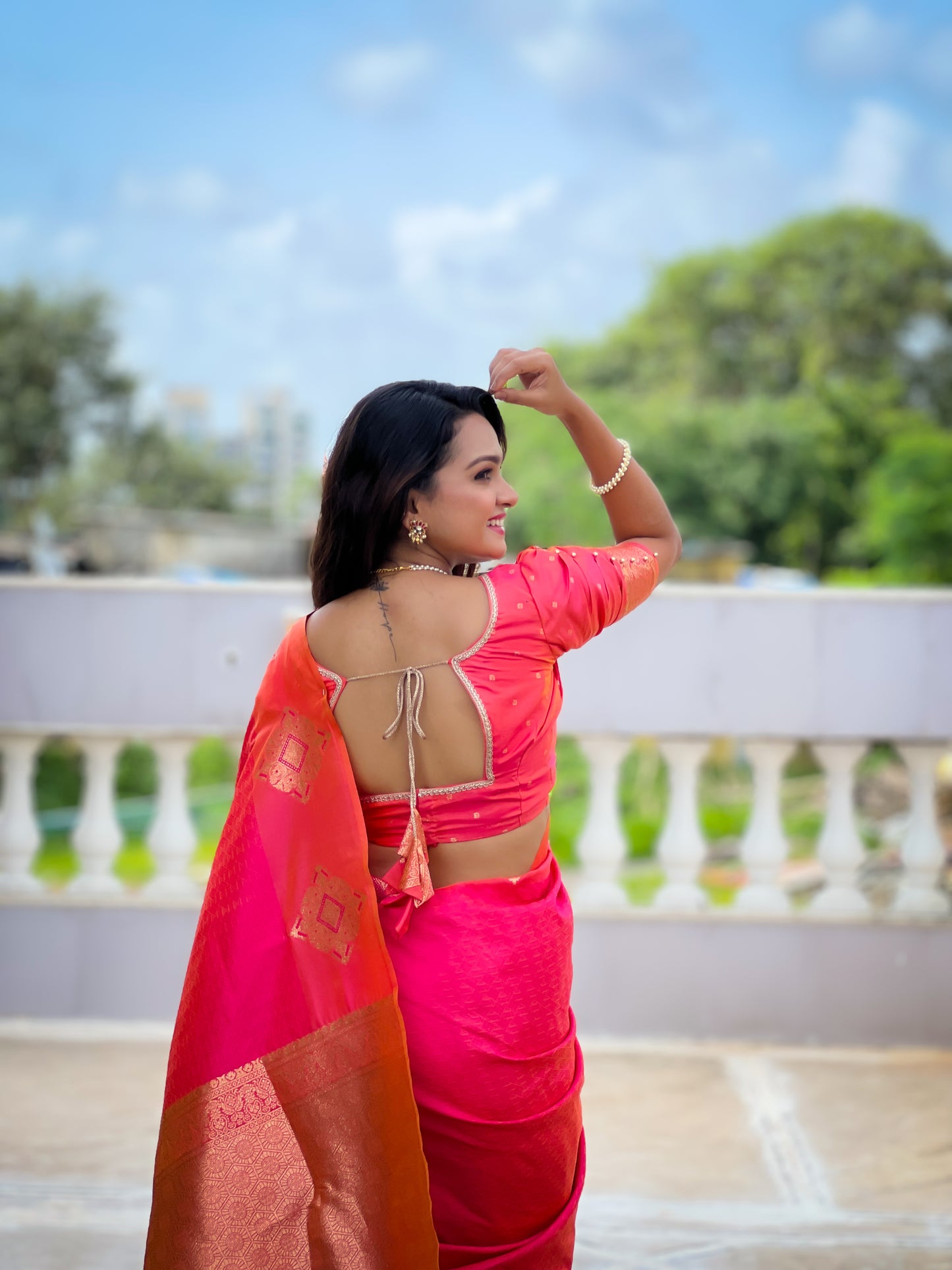 Sonpari Silk Zari Weaving Border Saree
