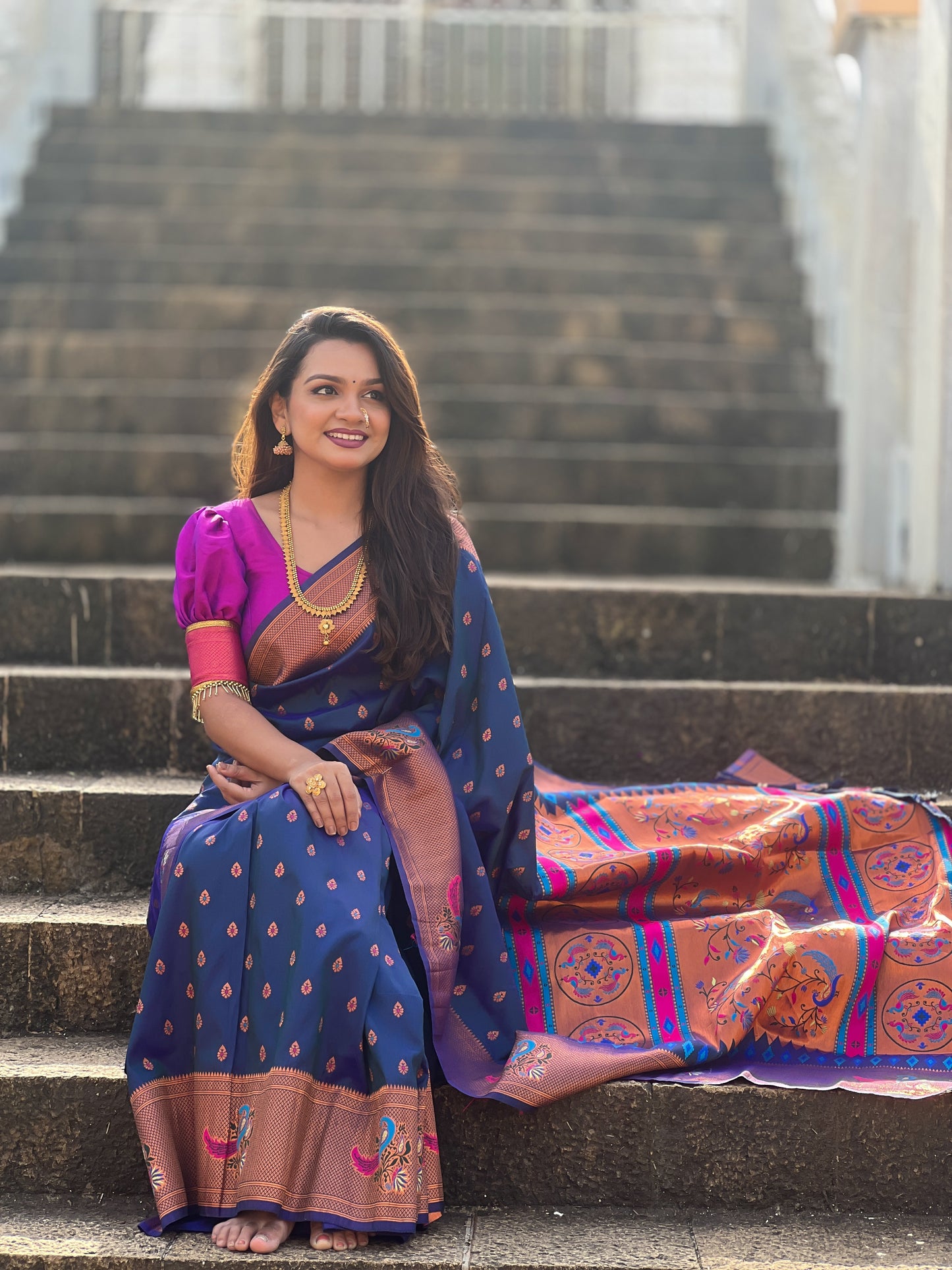 Authentic Traditional Handloom Pure Silk Paithani Saree