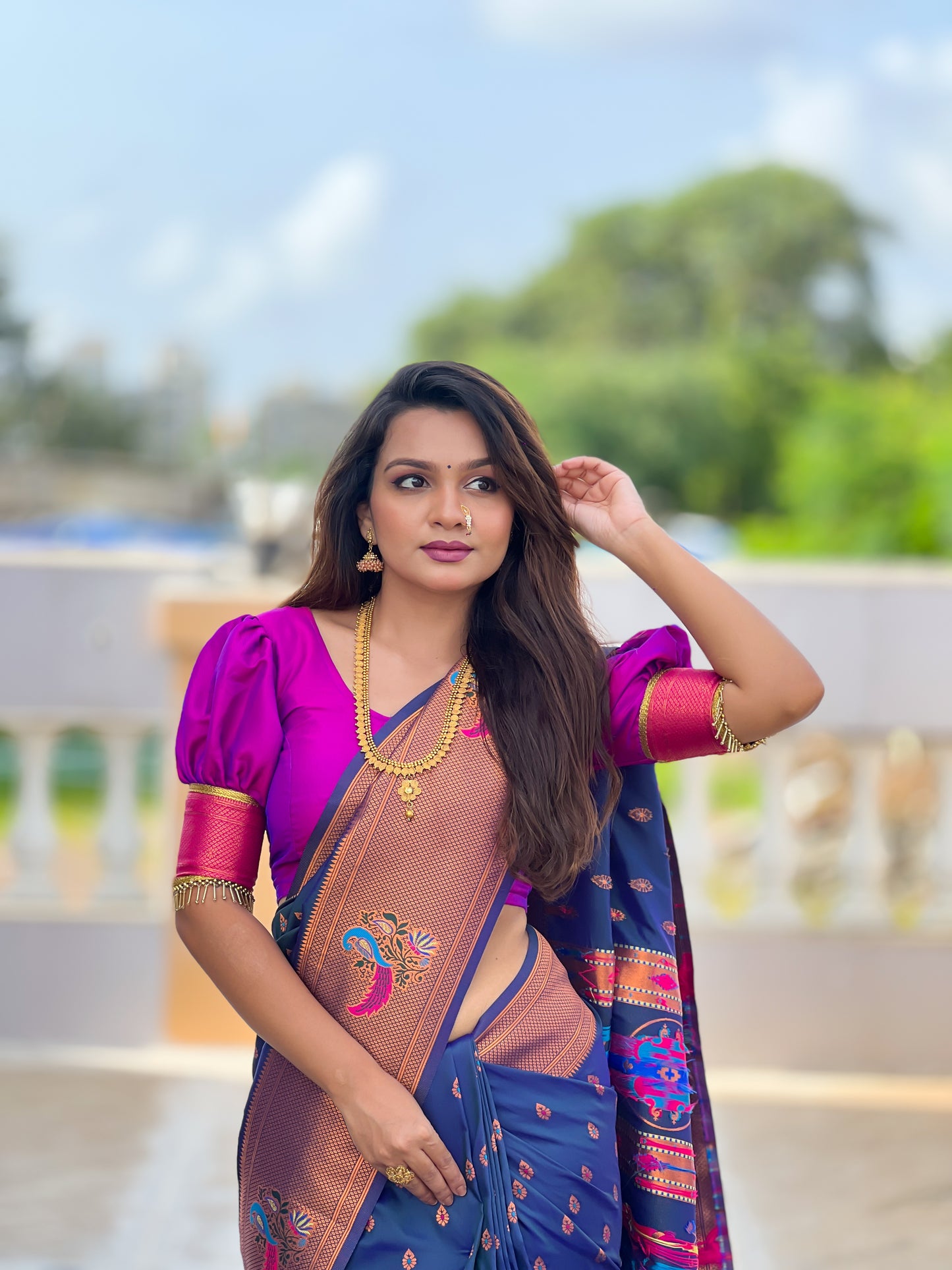 Authentic Traditional Handloom Pure Silk Paithani Saree
