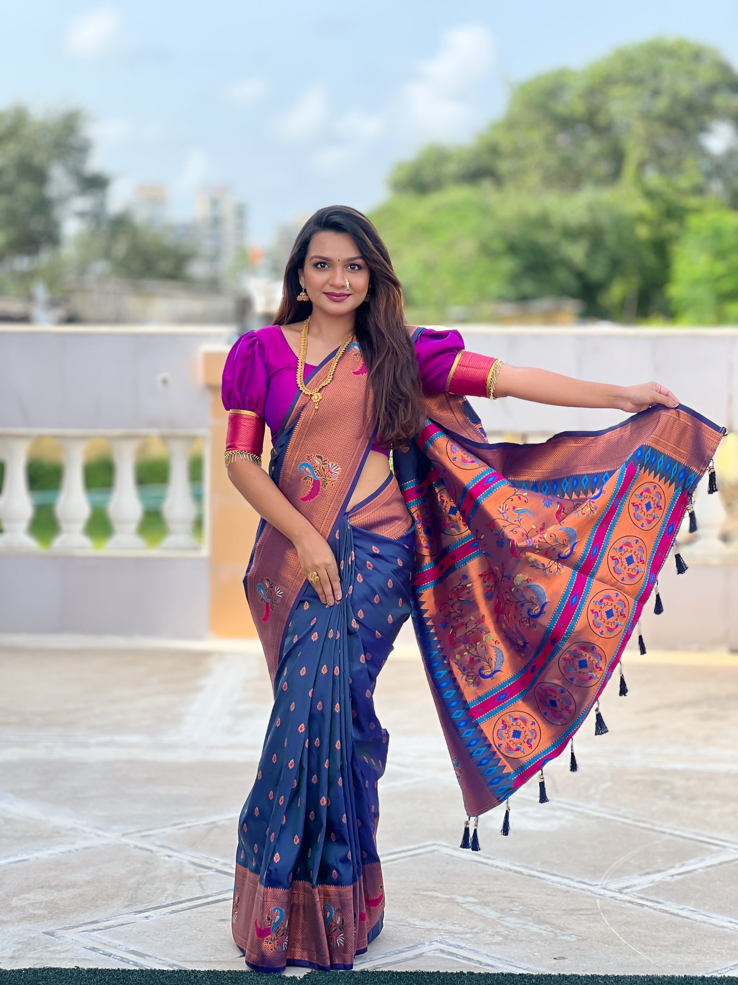 Authentic Traditional Handloom Pure Silk Paithani Saree