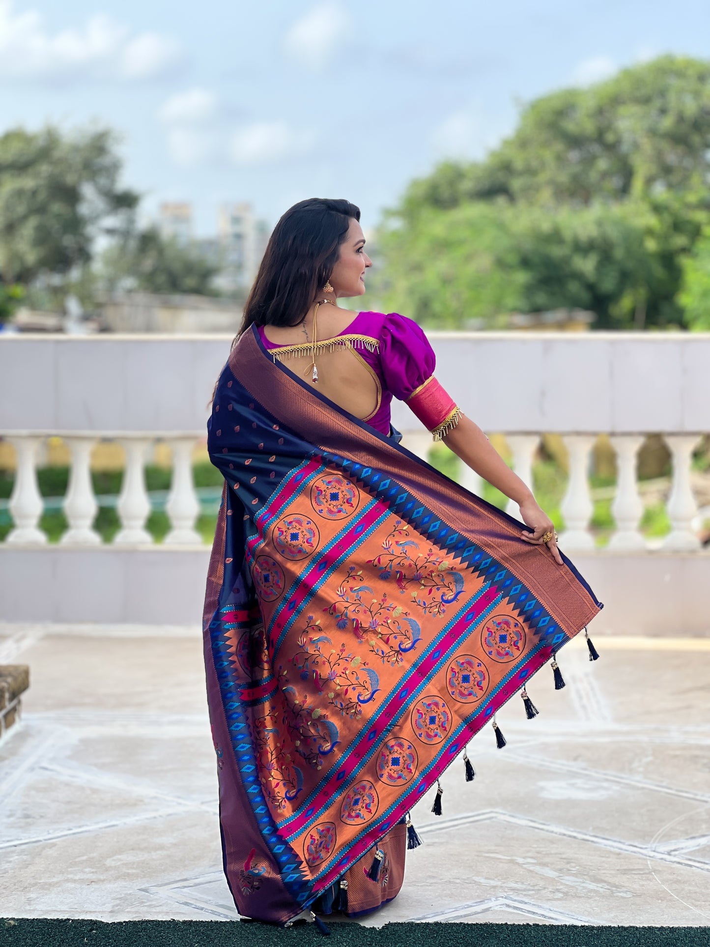 Authentic Traditional Handloom Pure Silk Paithani Saree