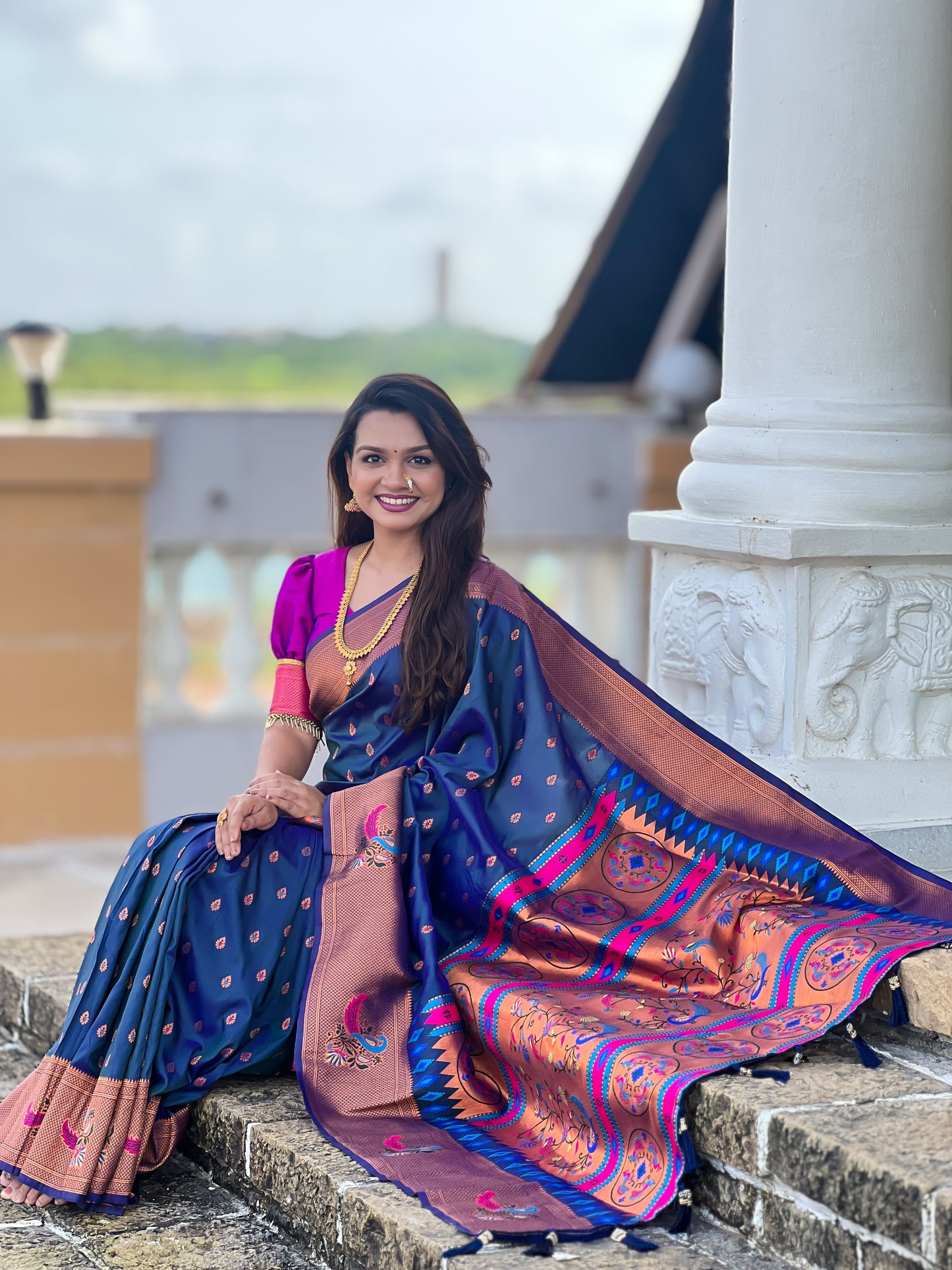 Authentic Traditional Handloom Pure Silk Paithani Saree