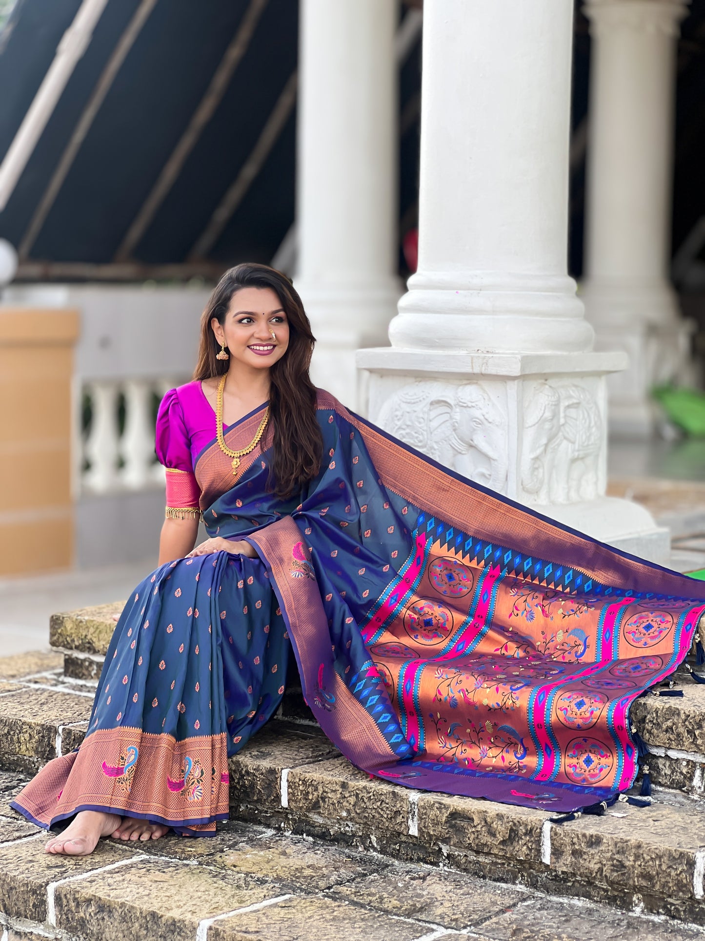 Authentic Traditional Handloom Pure Silk Paithani Saree