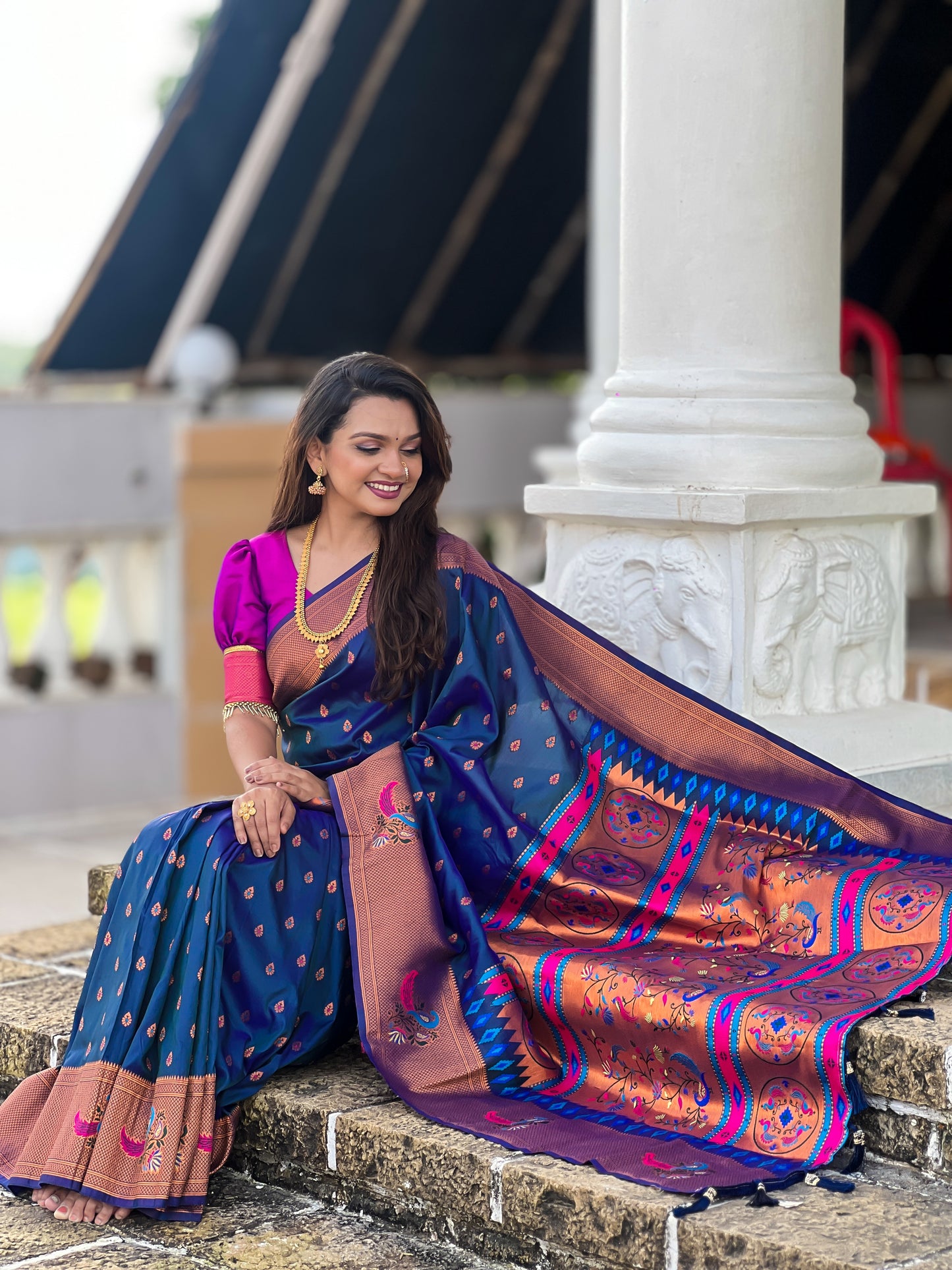 Authentic Traditional Handloom Pure Silk Paithani Saree
