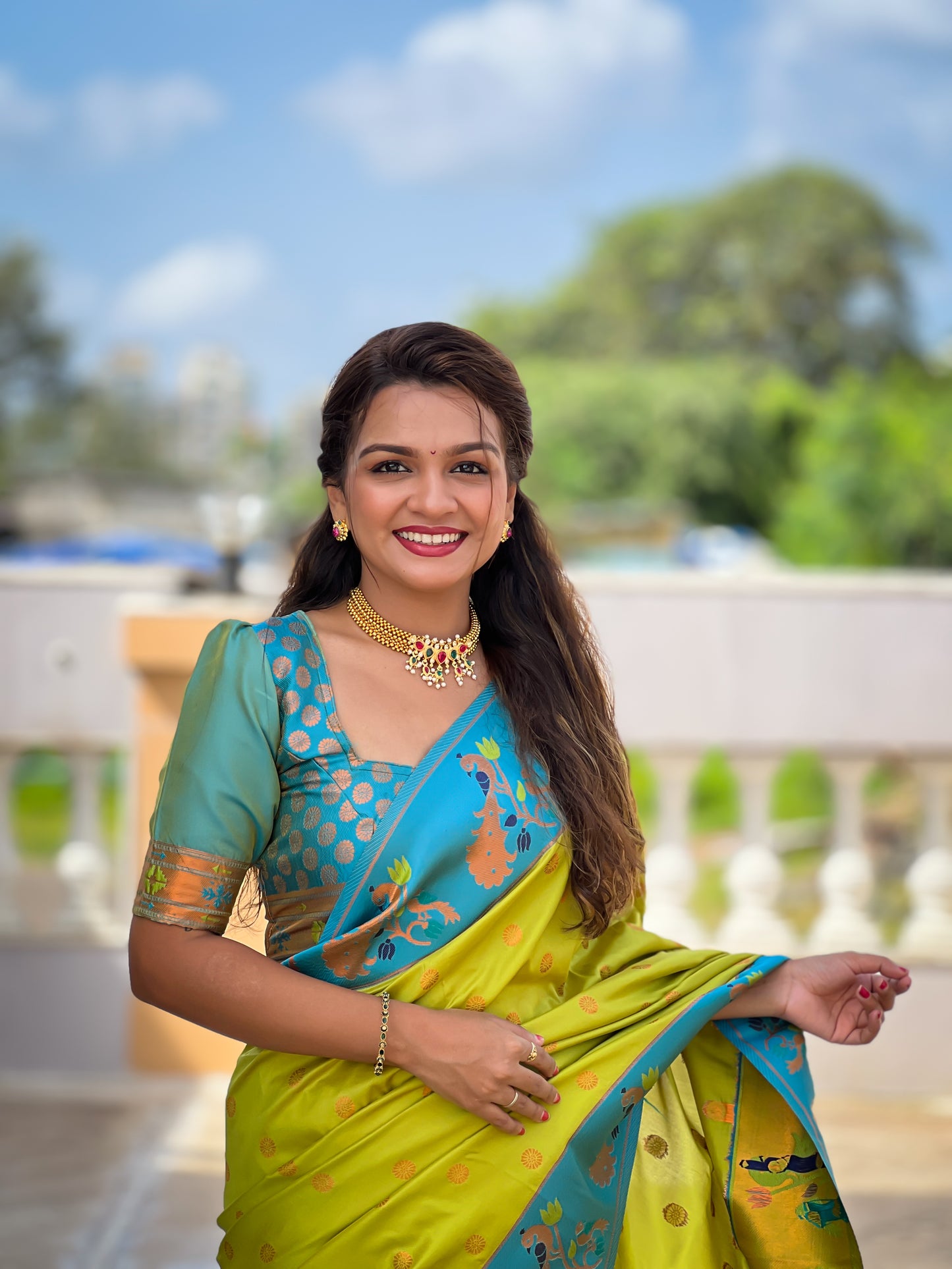 Exclusive Pure Silk Yellow Paithani Saree For Women