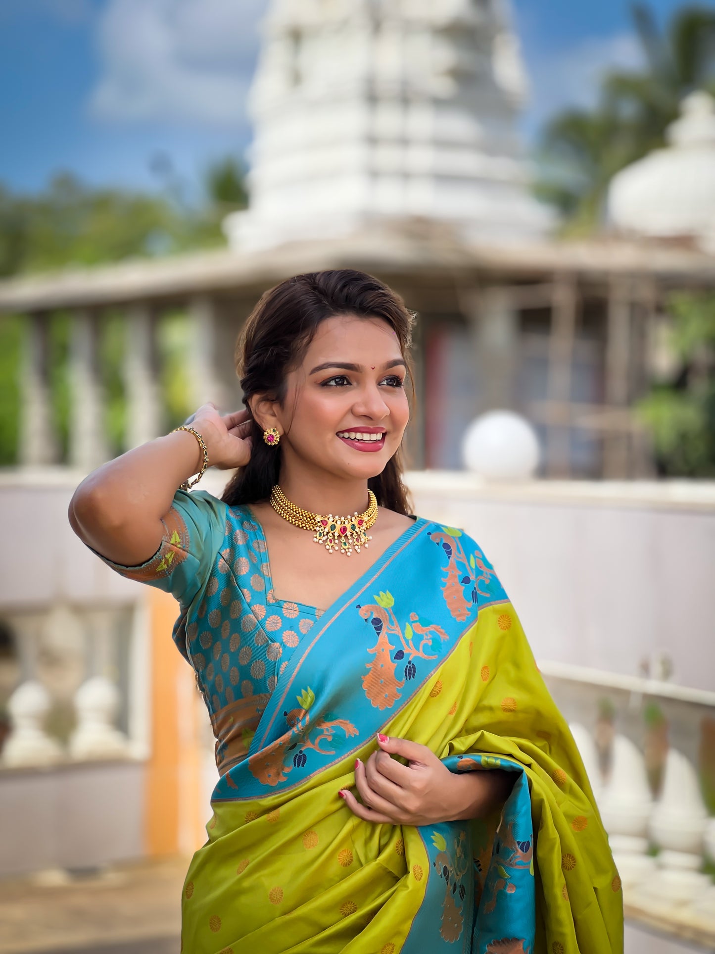 Exclusive Pure Silk Yellow Paithani Saree For Women