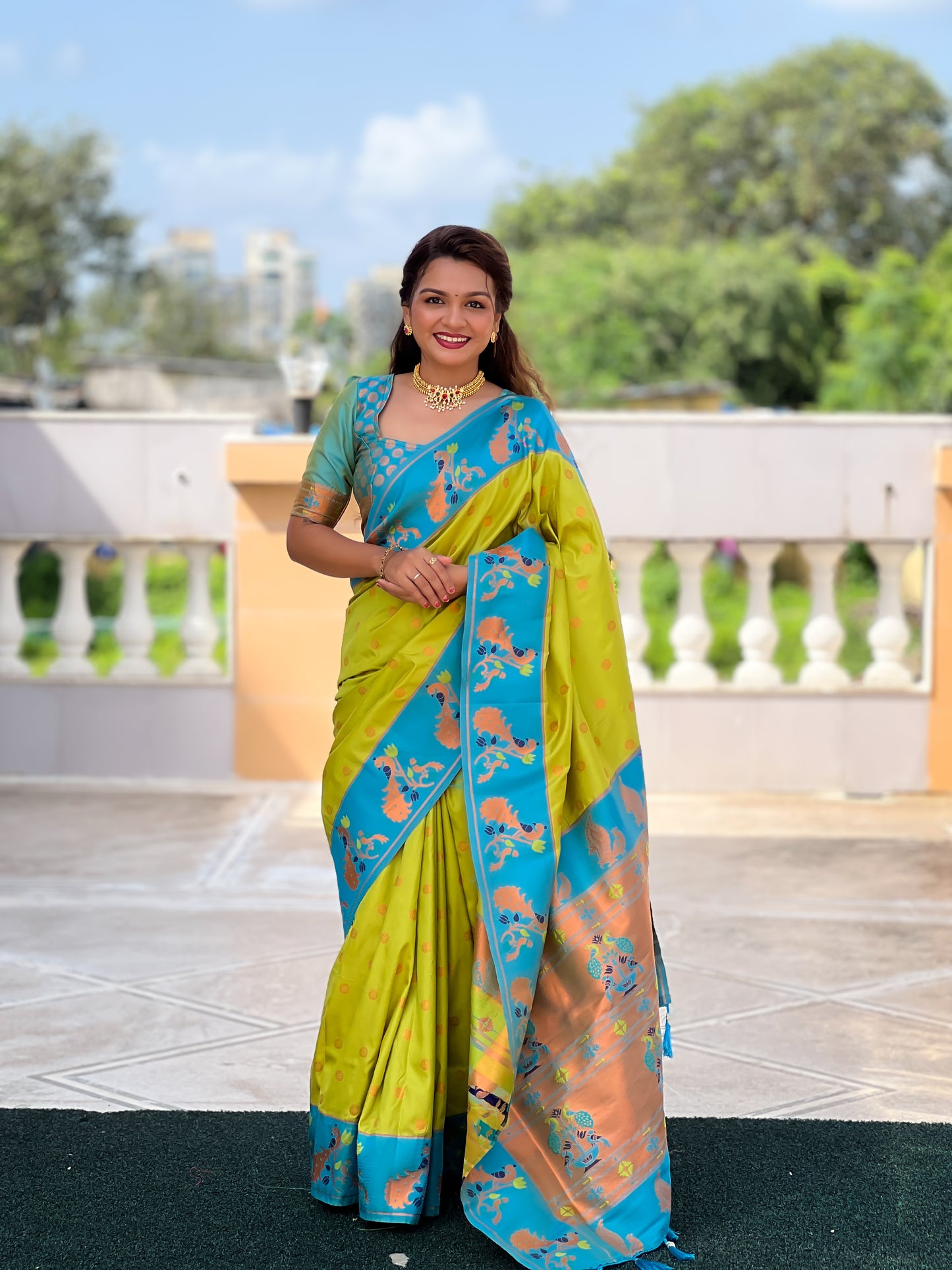 Exclusive Pure Silk Yellow Paithani Saree For Women