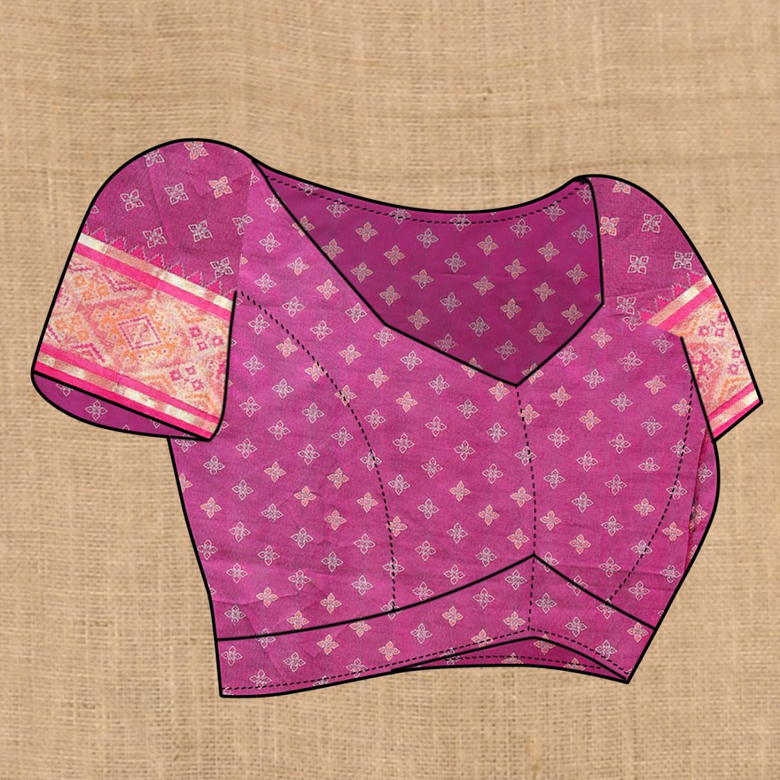 Aqua Blue & Pink Color Women's Soft Patola Silk meenakari weawing motifs with Rich Zari Pallu and contrast border with Tessels.