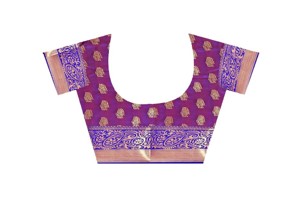 Women's Soft Lichi Silk Saree with Golden Zari Woven and Beautiful Rich Pallu Design & Jacquard Work Saree With Unstiched Blouse Piece.