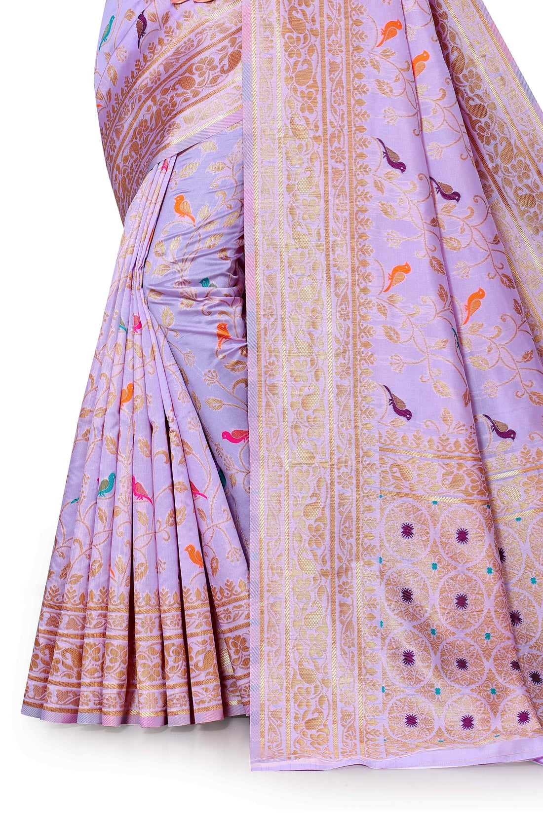 Women's Soft Lichi Silk Saree with Golden Zari Woven and Beautiful Rich Pallu Design & Jacquard Work Saree With Unstiched Blouse Piece.
