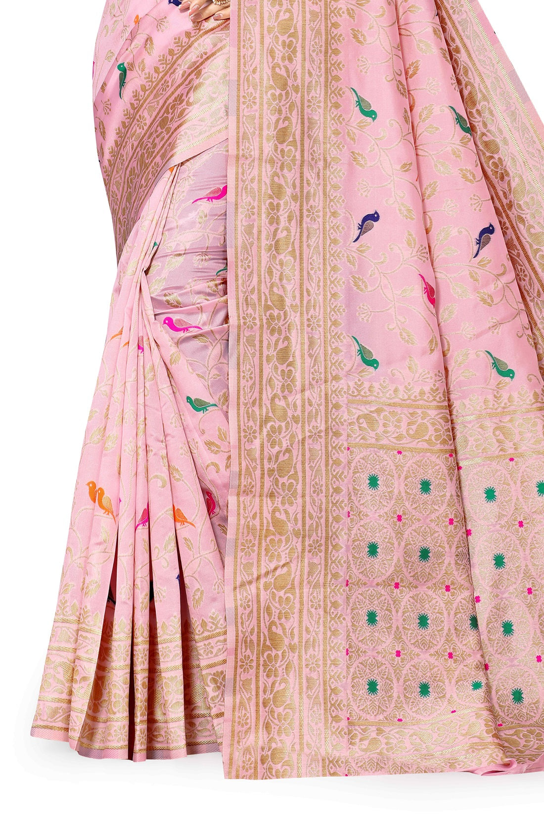 Women's Soft Lichi Silk Saree with Golden Zari Woven and Beautiful Rich Pallu Design & Jacquard Work Saree With Unstiched Blouse Piece.