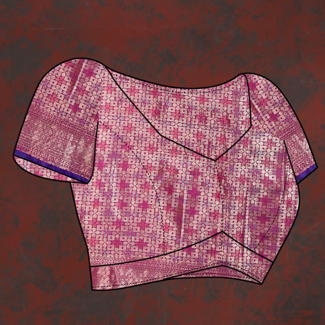 Purple Color Exclusive Soft Silk Zari Woven Work With Rich Pallu and Contrast Border With Tessels Women's Saree with Unstiched Blouse Pieces.