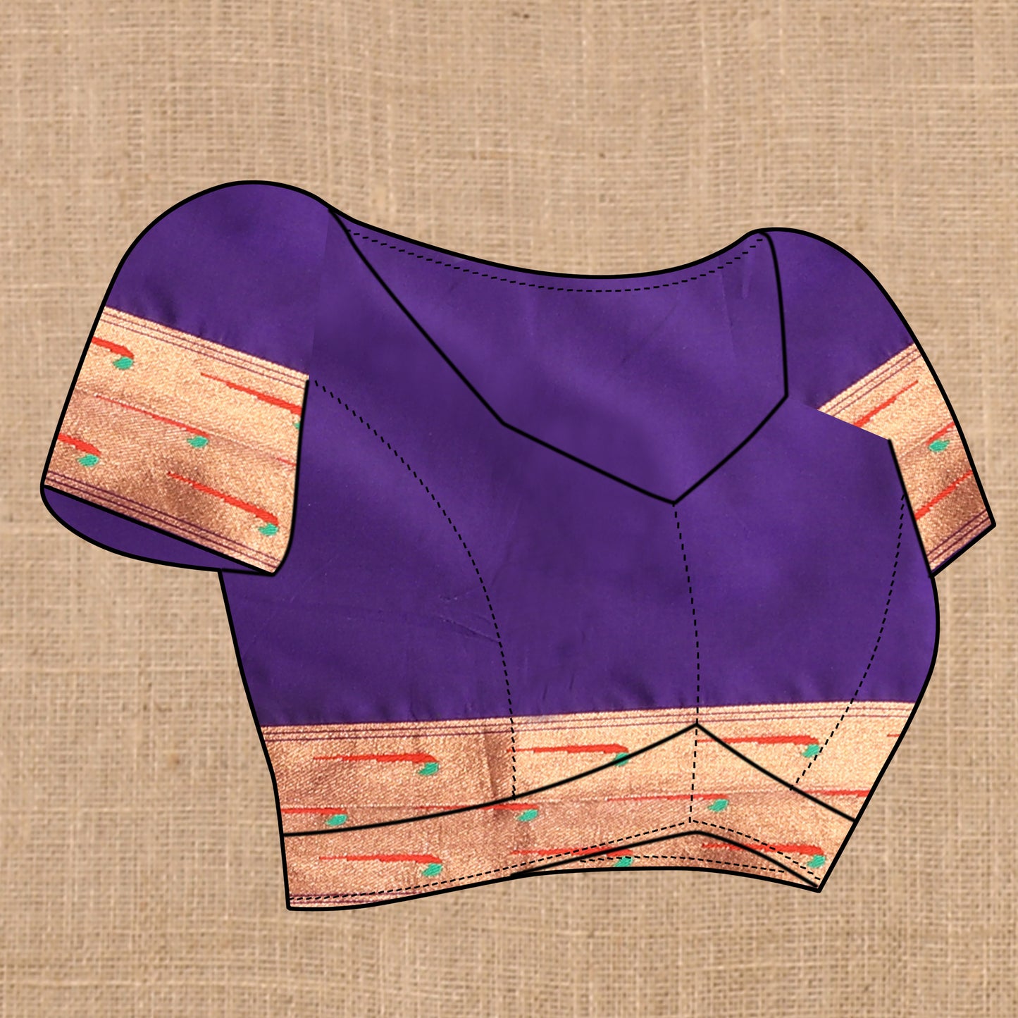 Soft Paithani Silk Saree with Meenakari Weaving Design.