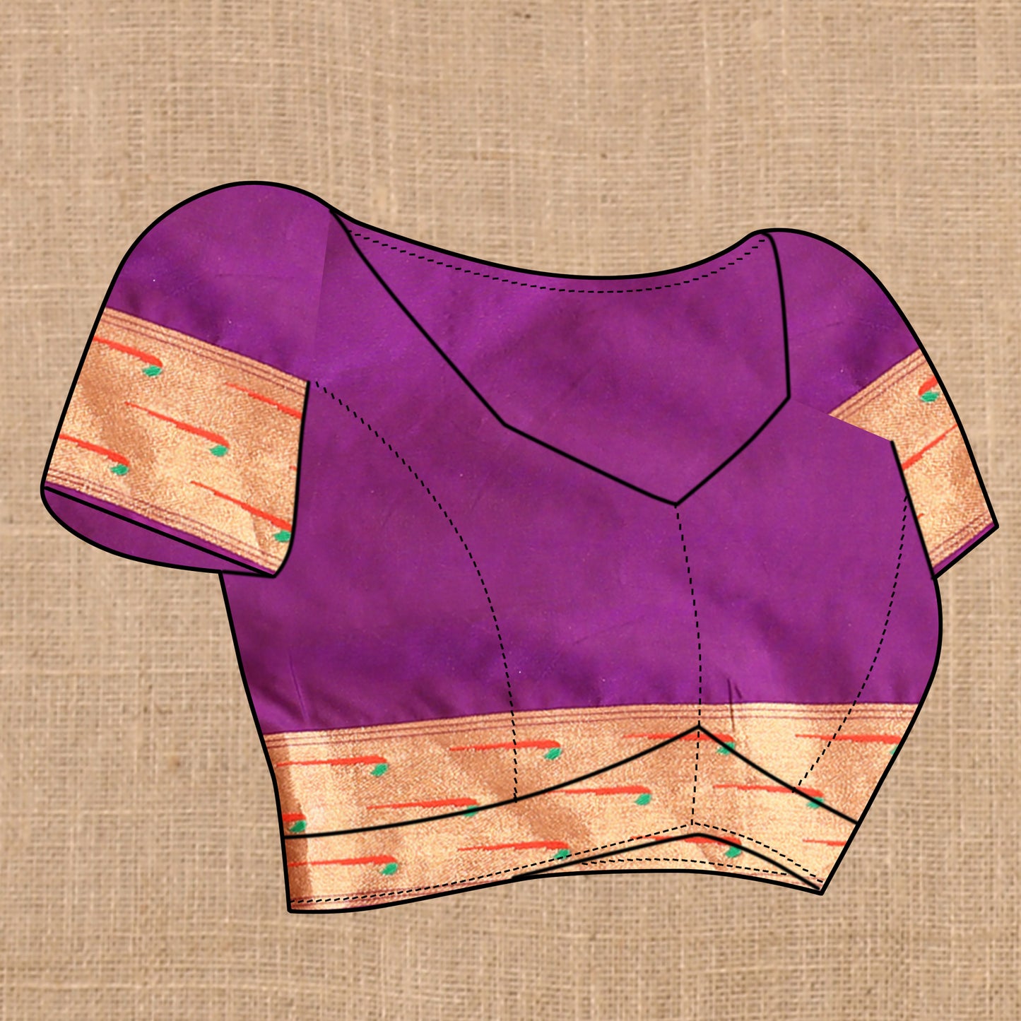 Soft Paithani Silk Saree with Meenakari Weaving Design.