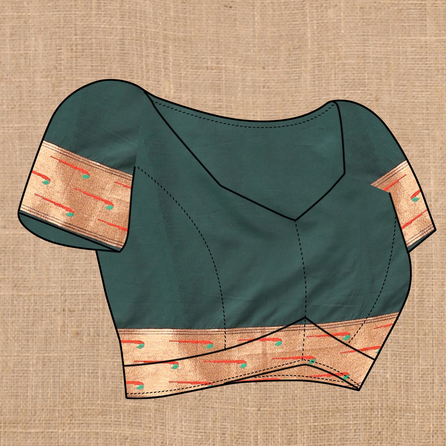 Soft Paithani Silk Saree with Meenakari Weaving Design.