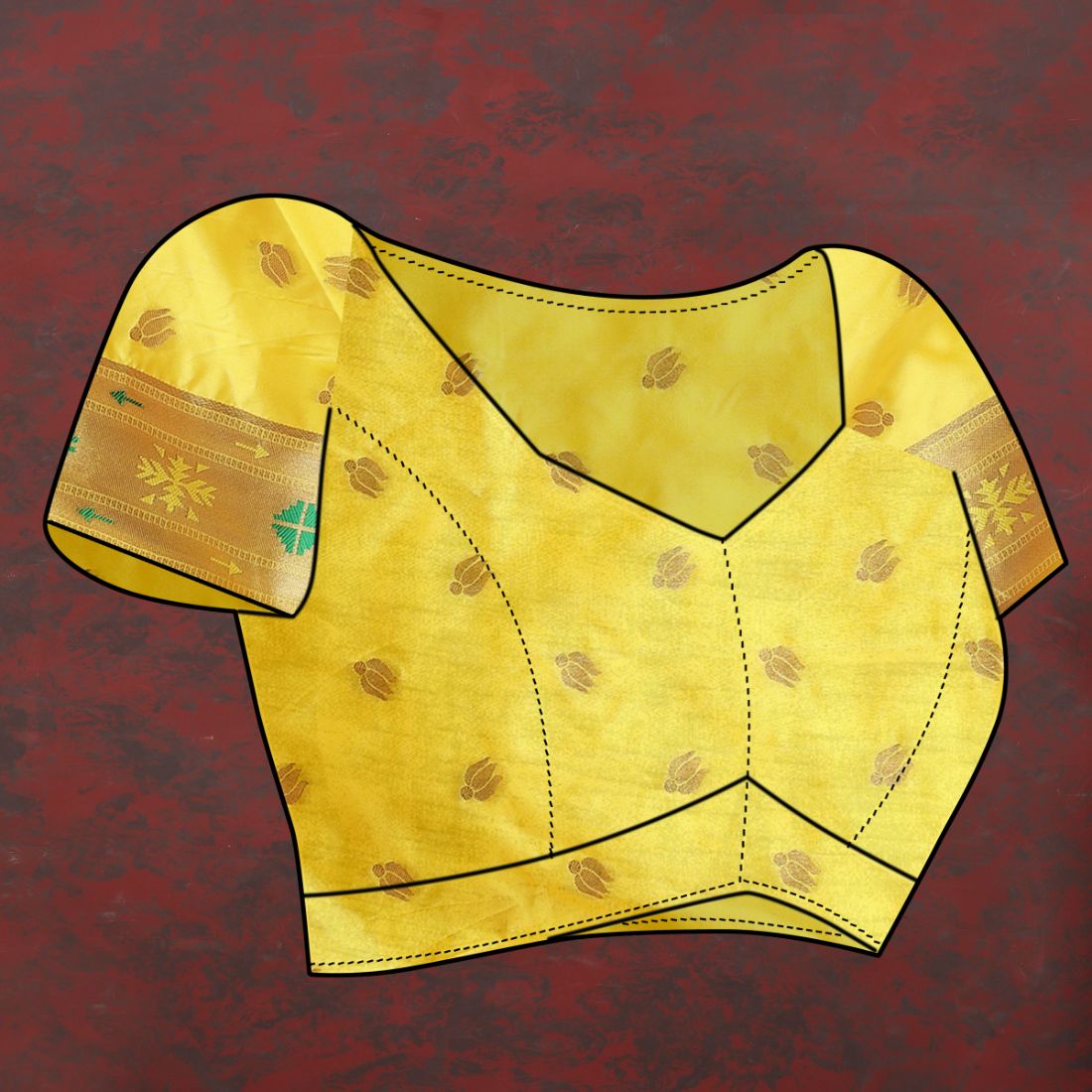 Yellow Color Golden Zari Woven Soft Paithani Silk Sarees With Rich Weaving Pallu with tassels.