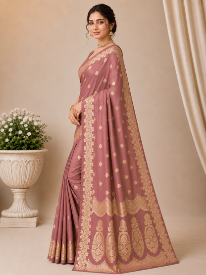 Royal Blue Banarasi Silk Saree with Silver Zari Woven Border & Rich Pallu | Wedding & Festive Wear