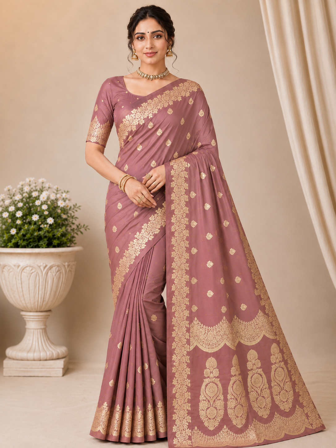 Royal Blue Banarasi Silk Saree with Silver Zari Woven Border & Rich Pallu | Wedding & Festive Wear