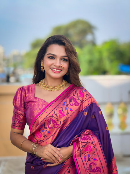 Beautiful Coin Paithani Silk Saree