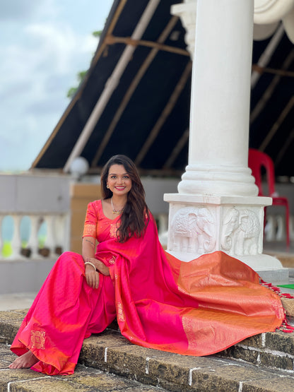 Sonpari Silk Zari Weaving Border Saree