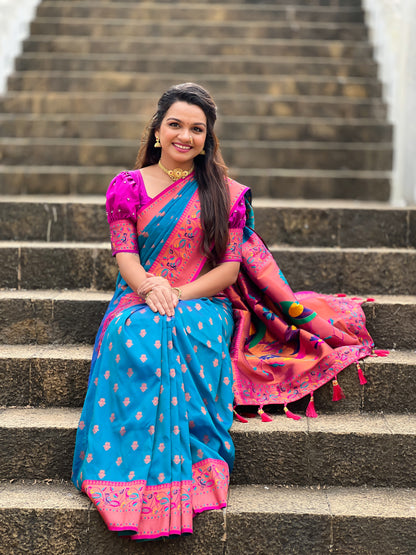 Pretty Premium Quality Soft Silk  Paithani Saree