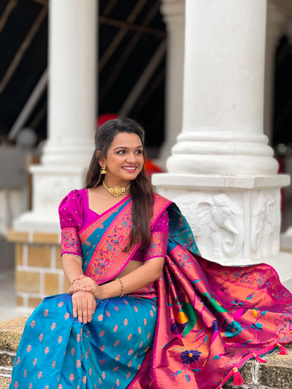 Pretty Premium Quality Soft Silk  Paithani Saree